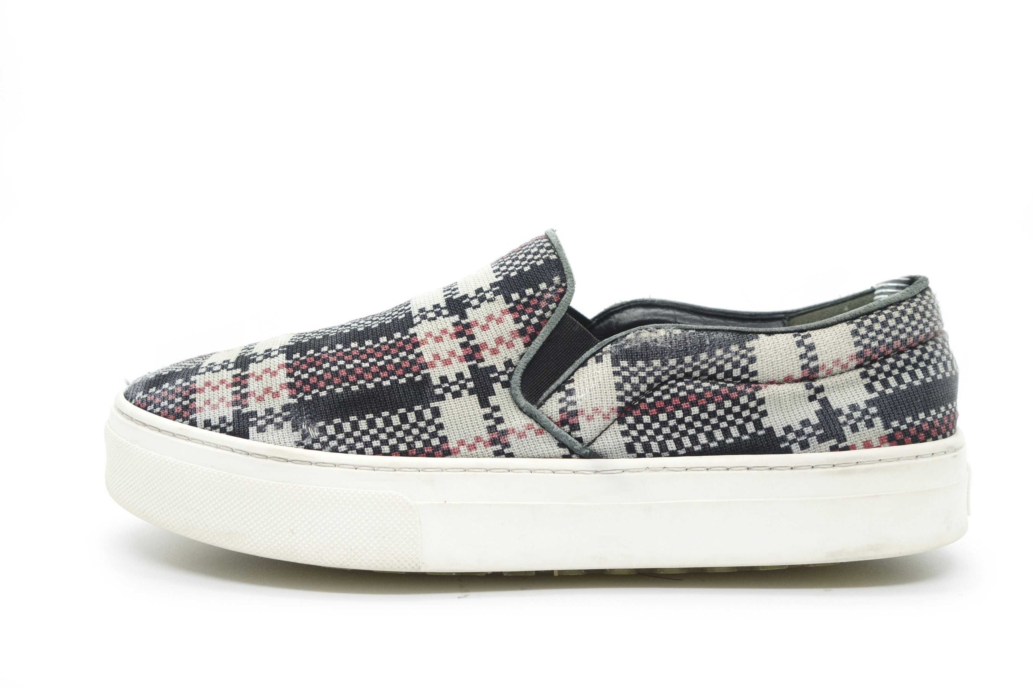 Celine × Hedi Slimane Hedi Slimane Era Plaid Skate Slip Ons Size US 8 / IT 38 - 2 Thumbnail