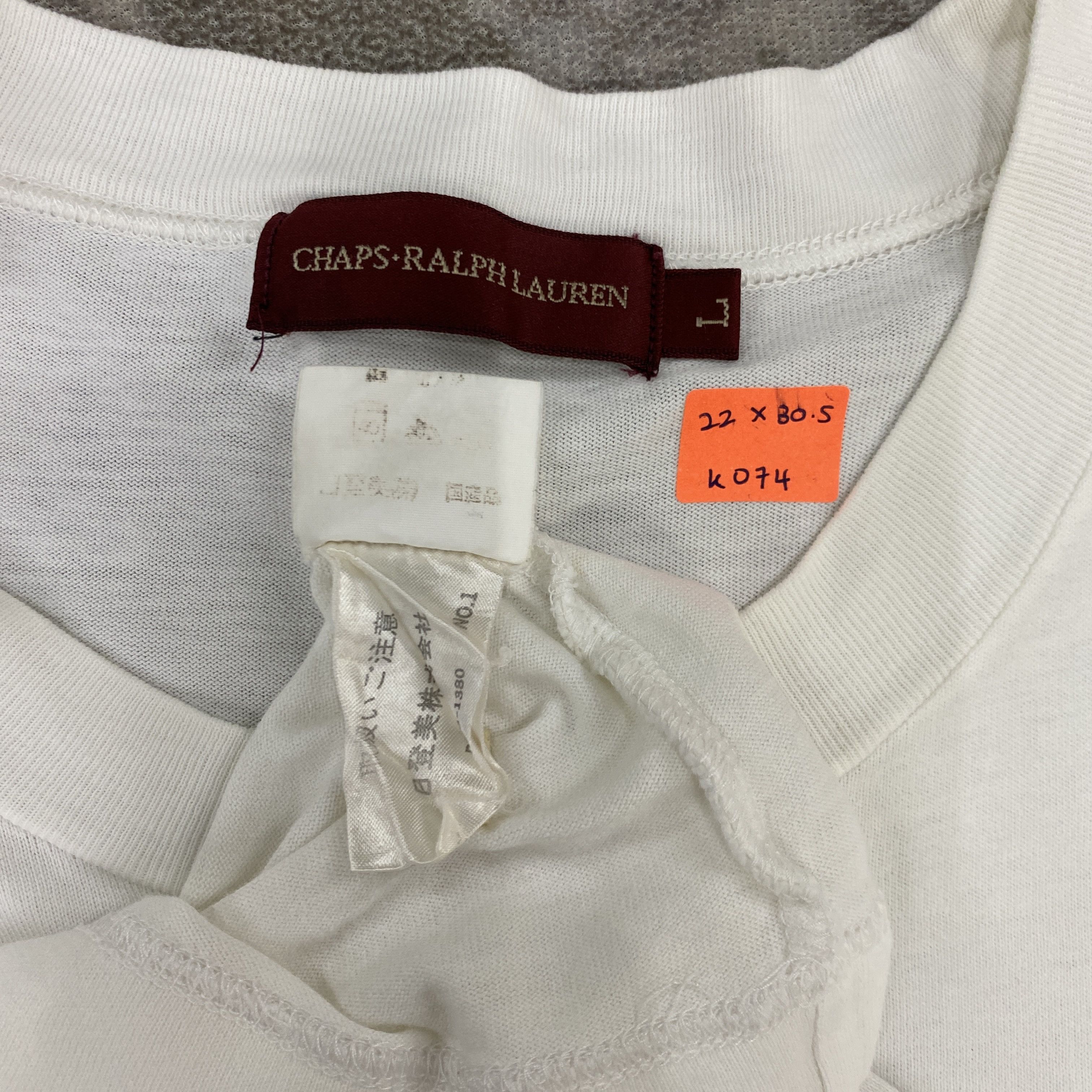 Chaps Ralph Lauren Vintage 90s Chaps Ralph Lauren T- Shirt - K074 Size US L / EU 52-54 / 3 - 3 Thumbnail