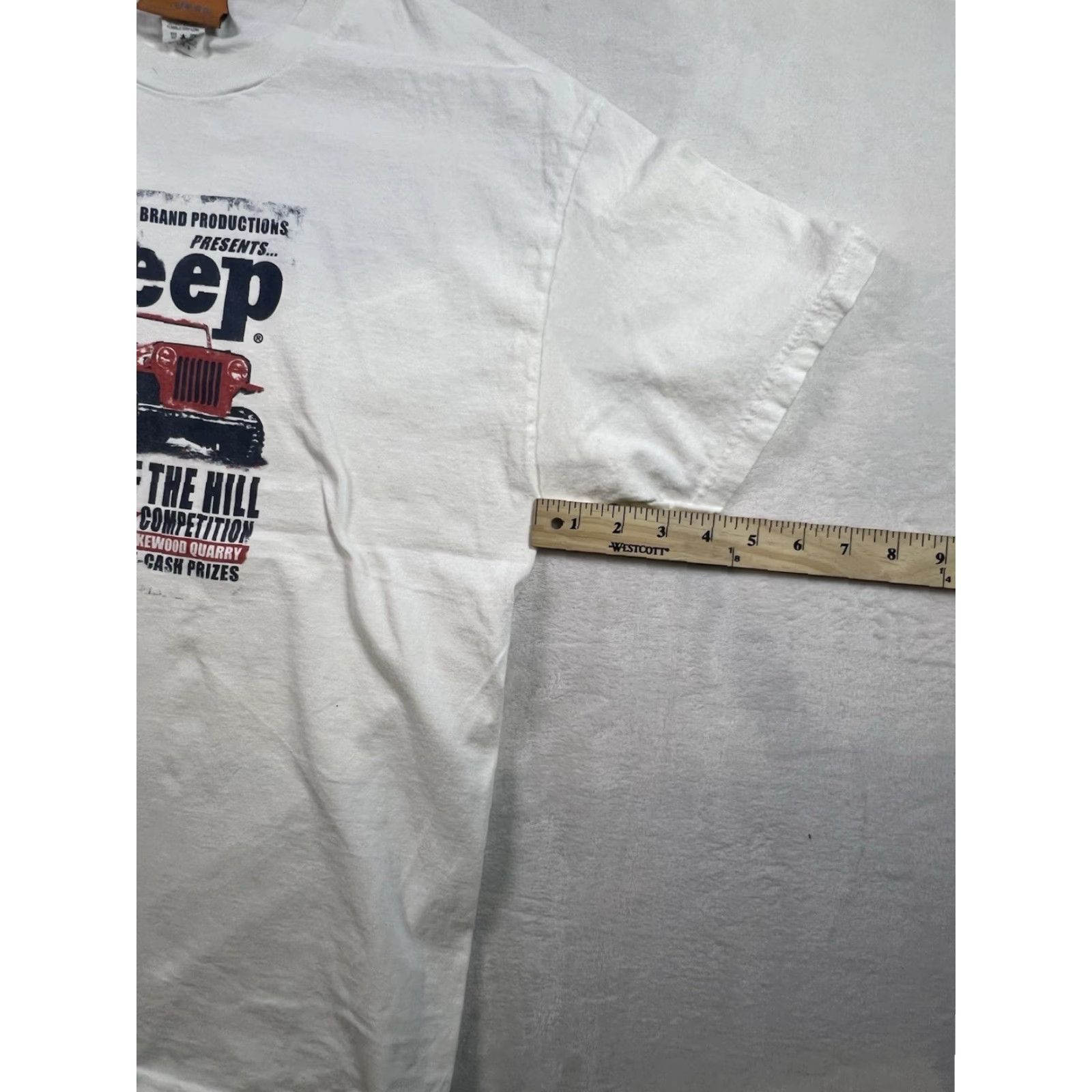 Jeep VINTAGE Jeep King Of The Hill Off Road Comp Men's T-shirt JEEP Shirt Regular Medium White Cotton Knit Logo - Size US L / EU 52-54 / 3 - 5 Thumbnail