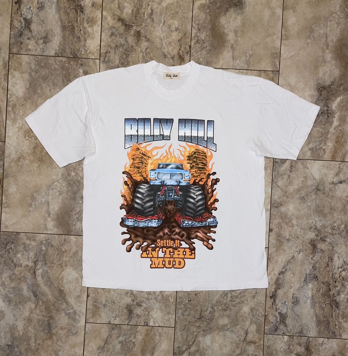 Billy Hill Billy Hill Settle It In The Mud Tee White 2022 Size US XL / EU 56 / 4 - 1 Thumbnail