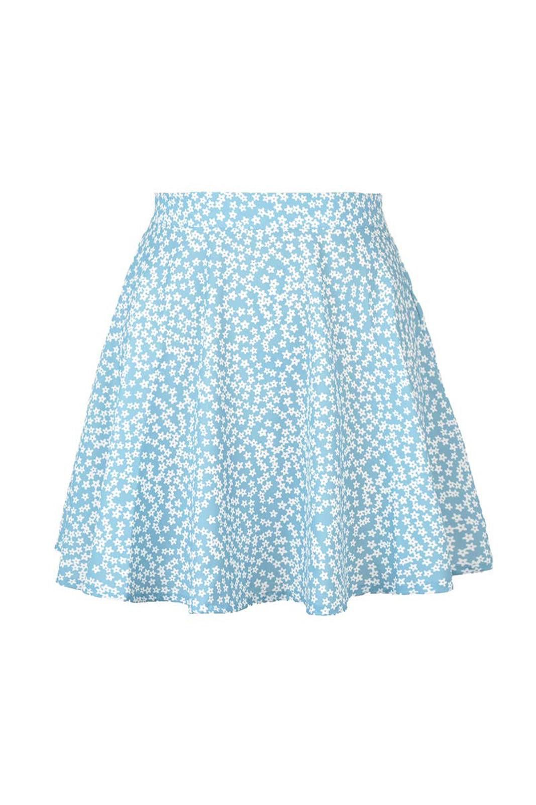 Other SUMMER HIGH WAISTED CHIFFON FLORAL MINI SKIRT Size 32" / US 10 / IT 46 - 5 Thumbnail