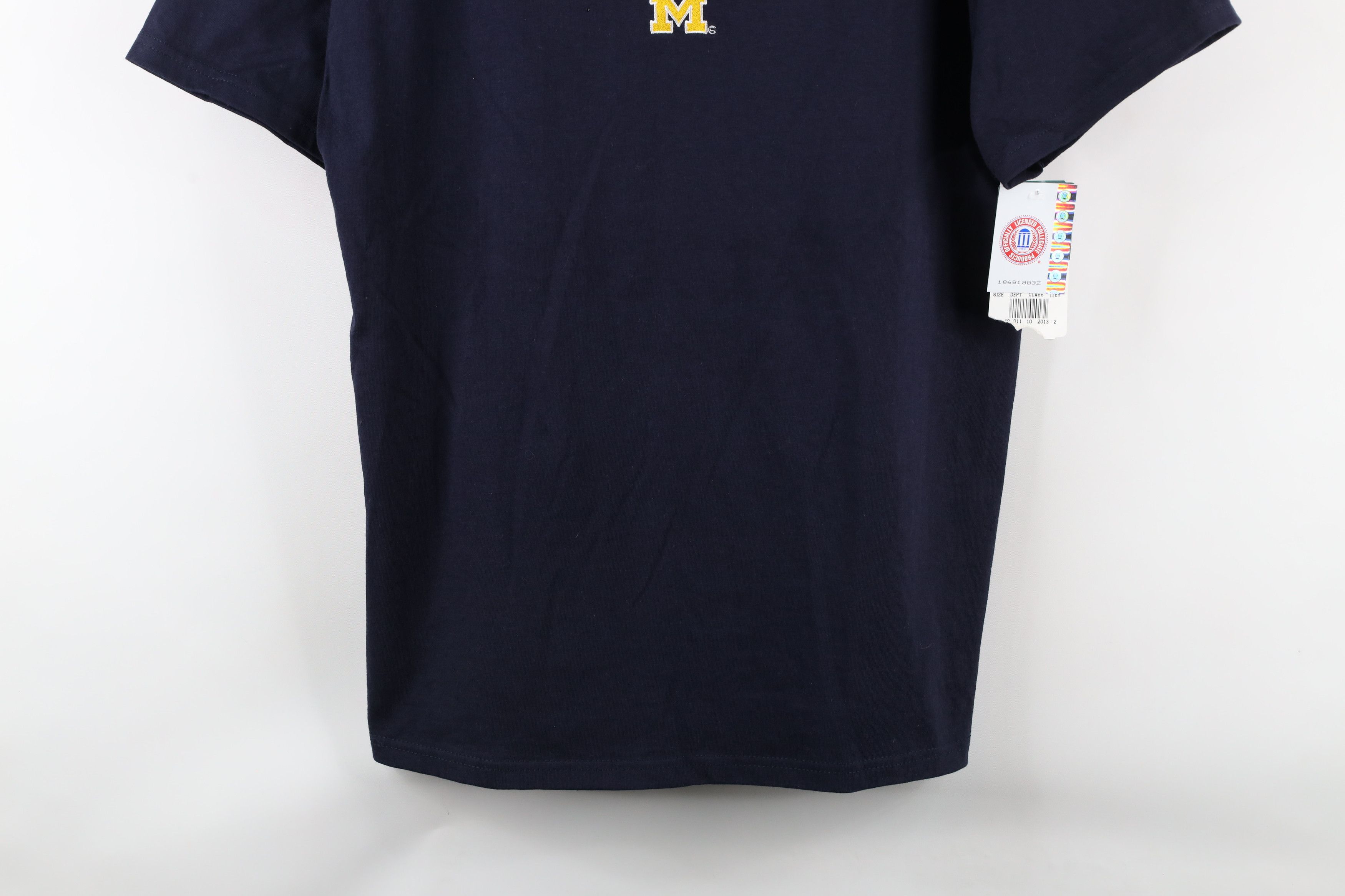 Vintage Deadstock Vintage 90s University of Michigan T-Shirt Blue Size US L / EU 52-54 / 3 - 3 Thumbnail