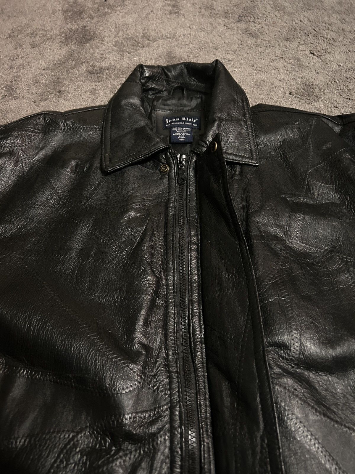 Vintage Vintage Black Patchwork Leather Jacket Size US L / EU 52-54 / 3 - 5 Thumbnail