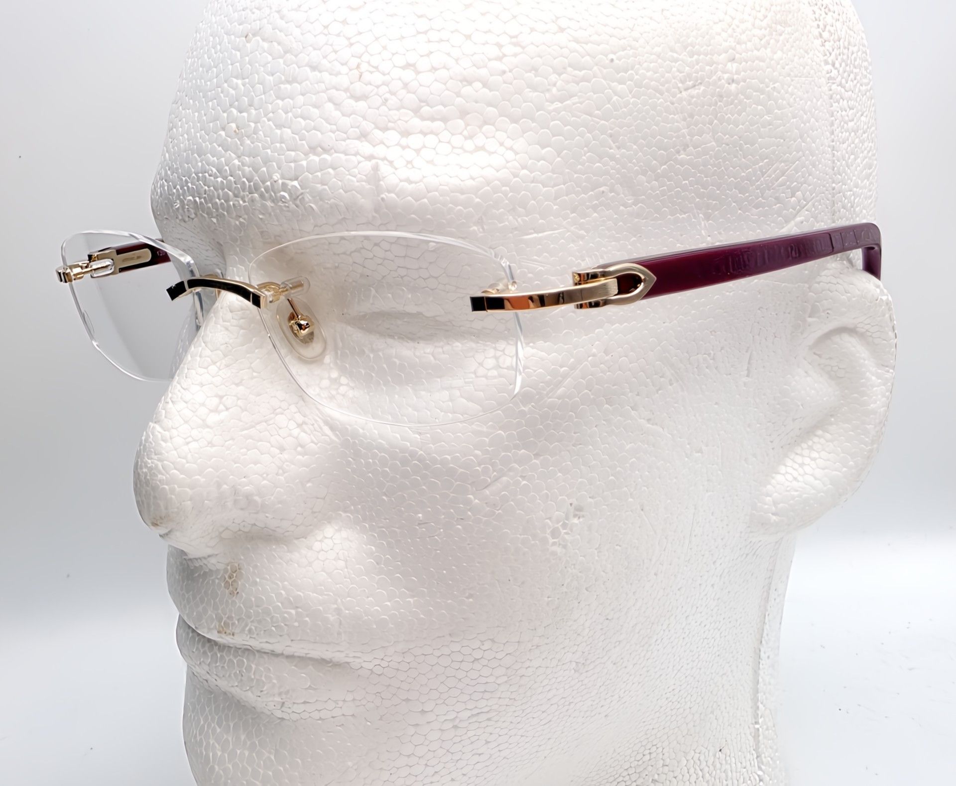 Cartier NEW! Cartier Glasses Canazei Burgandy CT0048O Size ONE SIZE - 17 Thumbnail