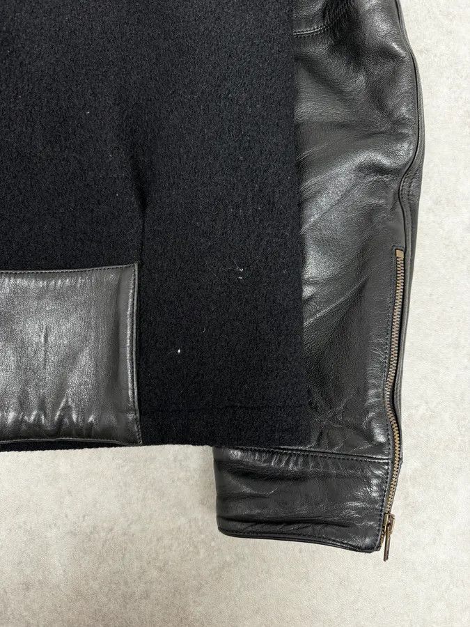 Givenchy AW2013 Givenchy Black Leather Sleeves Bomber Teddy Jacket by Riccardo Tisci Size US M / EU 48-50 / 2 - 10 Thumbnail