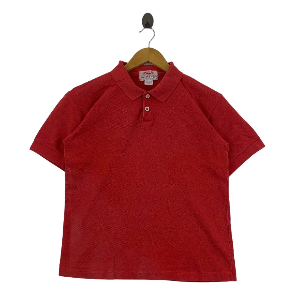 Vintage Vintage HORIZN WEST STUDIO Plain Red Polo Size M / US 6-8 / IT 42-44 - 1 Thumbnail