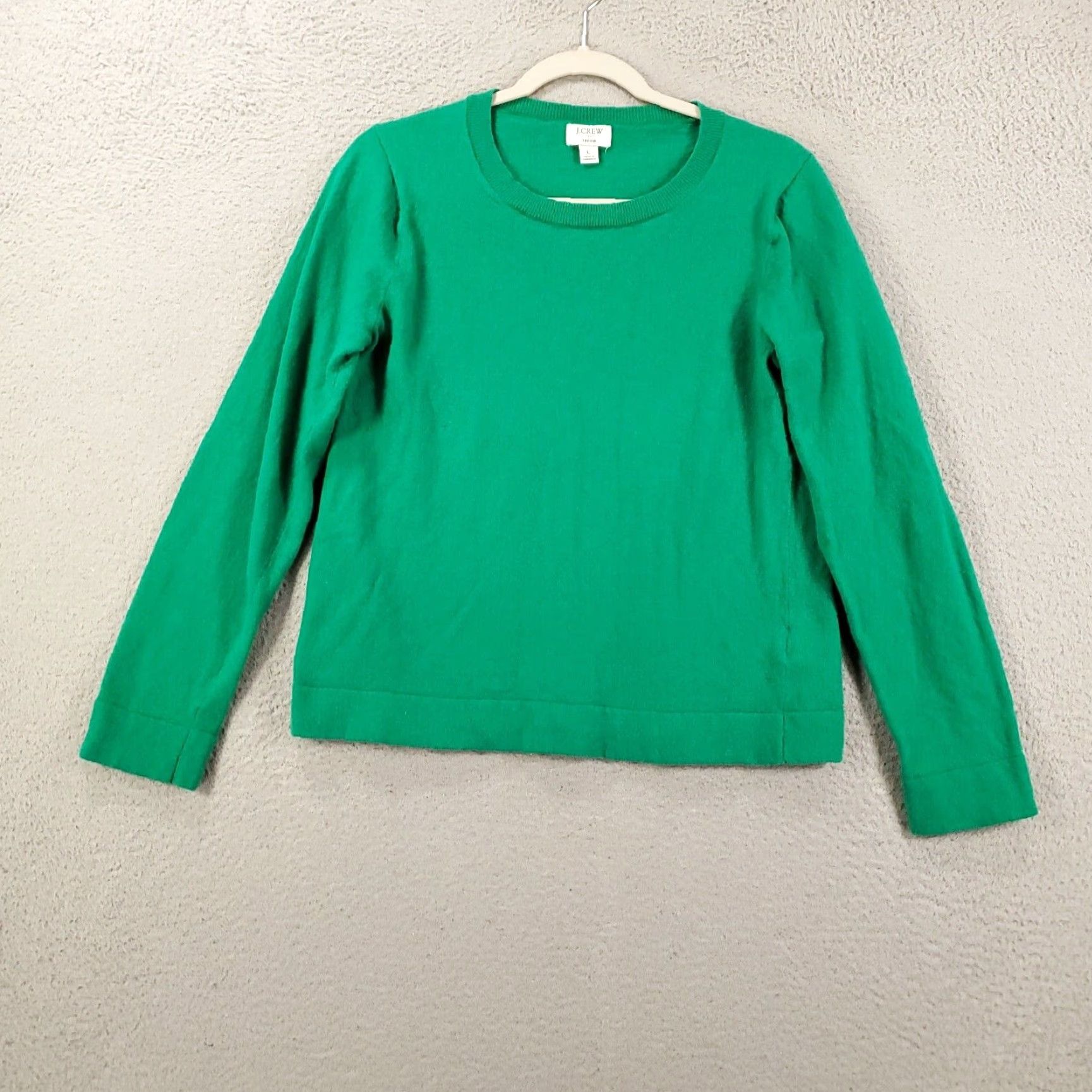 J. Jill VINTAGE J. Jill Merino Wool Blend Sweater Womens Large Green Crew Neck Pullover Classic Preppy Fall Winter Size L / US 10 / IT 46 - 4 Thumbnail