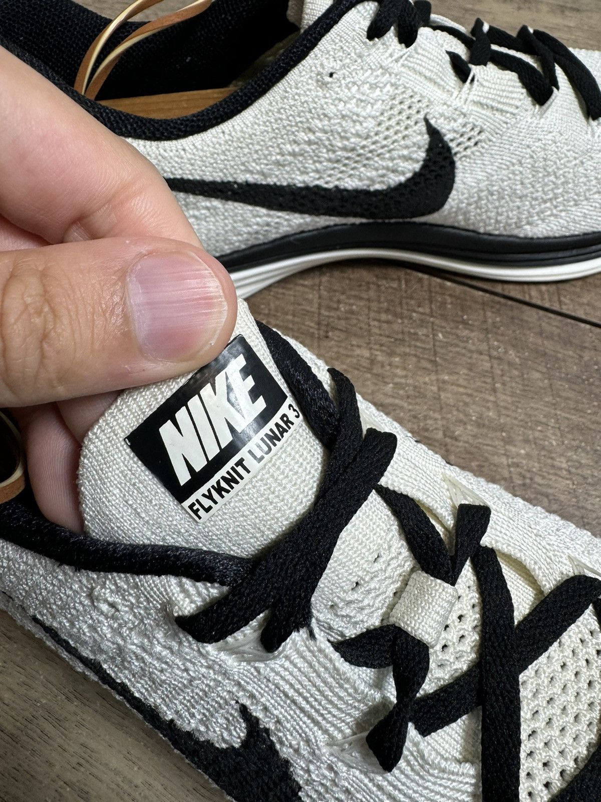 Nike Nike Flyknit Lunar 3 Athletic Shoe 698181 101 -Men's Size 12 Size US 12 / EU 45 - 7 Thumbnail
