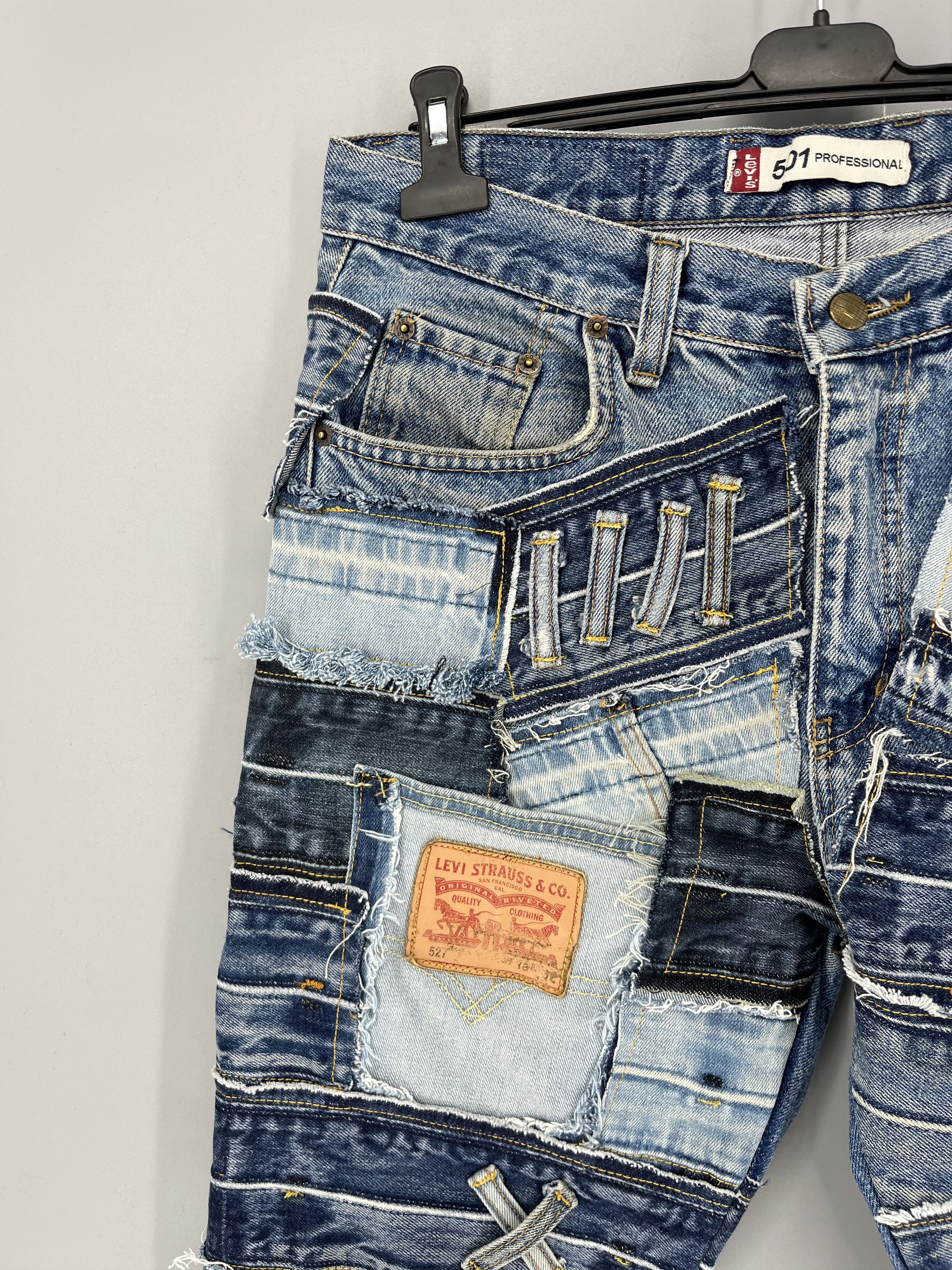 Other 90s Levi’s 501 Patchwork Multipocket Denim Custom Jeans USA Size US 34 / EU 50 - 6 Thumbnail