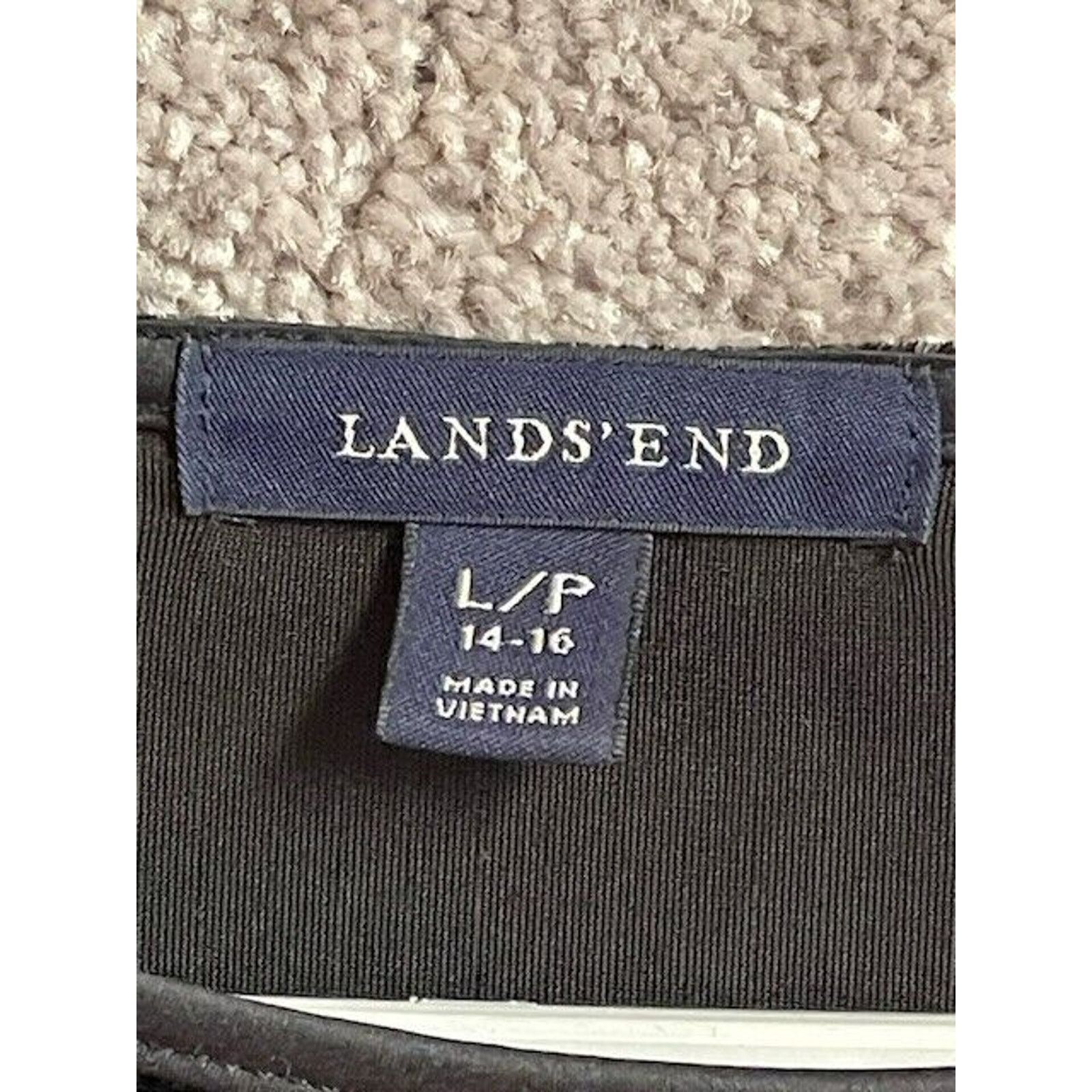 Lands' End Lands End Black Velvet Dress L 14-16 Vintage Goth Whimsigoth Size L / US 10 / IT 46 - 2 Thumbnail