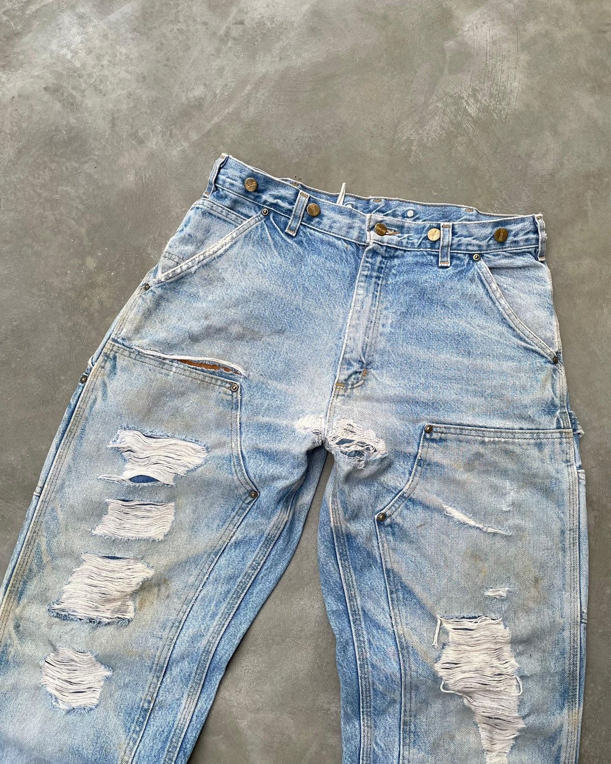 Carhartt Crazy Vintage Distressed Carhartt Doublee Knee B07-DNM 🥶 Size US 34 / EU 50 - 4 Thumbnail