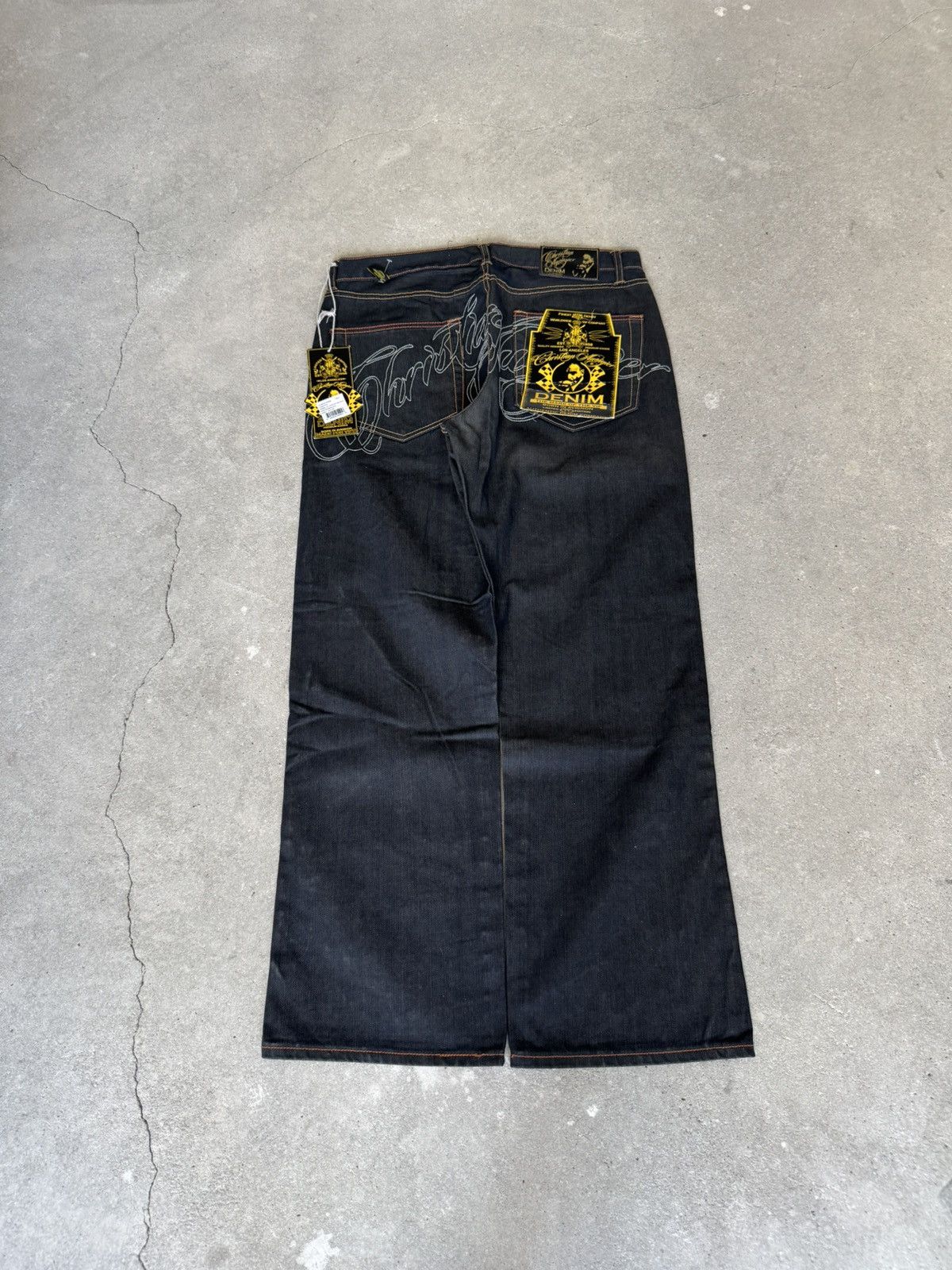 Christian Audigier NEW ED HARDY AUDIGIER BAGGY JEANS Size US 36 / EU 52 - 5 Thumbnail