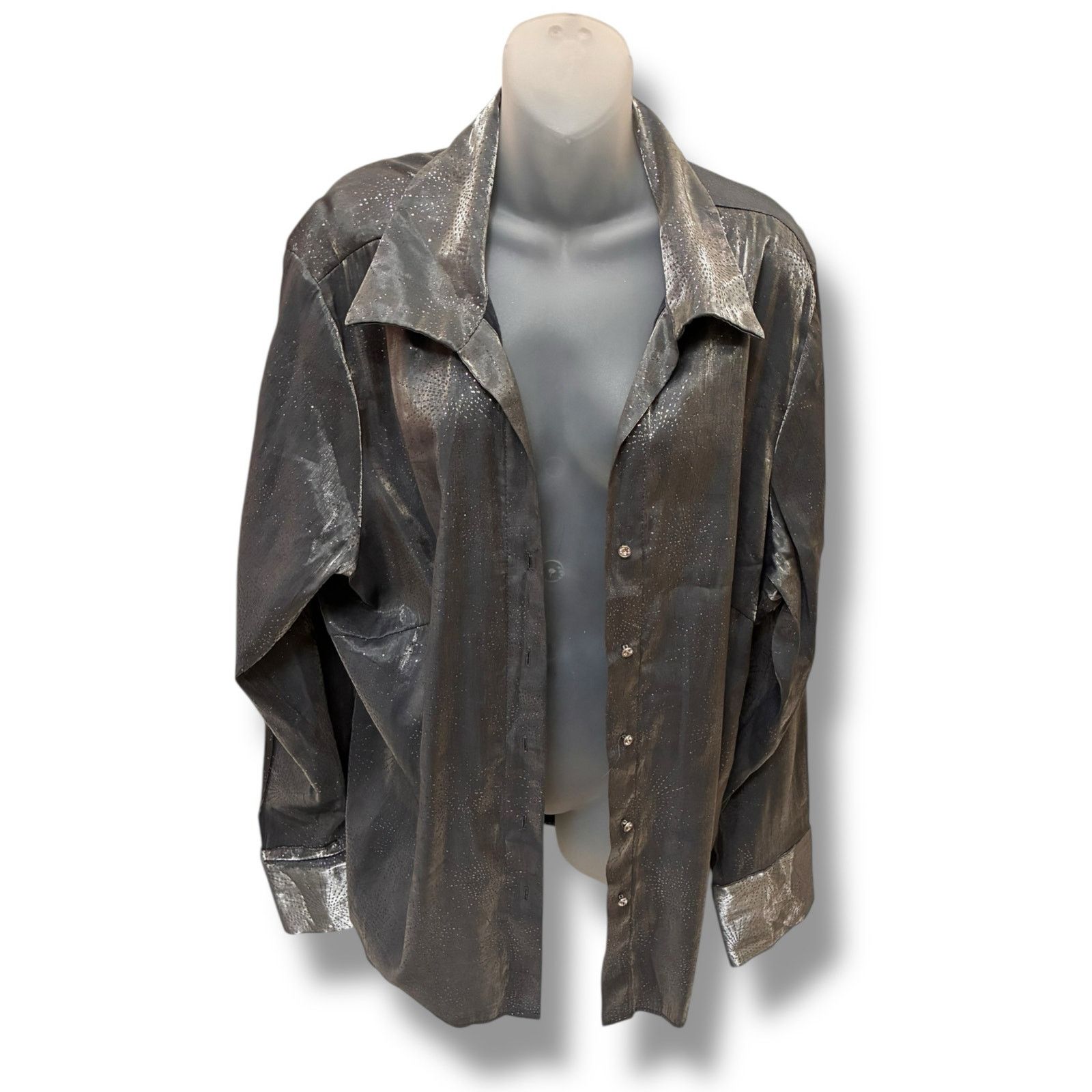 Other Ashley Stewart rhinestone metallic button down blouse Size 3XL / US 20-22 - 5 Thumbnail