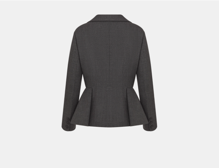 Dior o1w1db10925 441V20 Marlène Jacket in Gray Size XS / US 0-2 / IT 36-38 - 2 Thumbnail