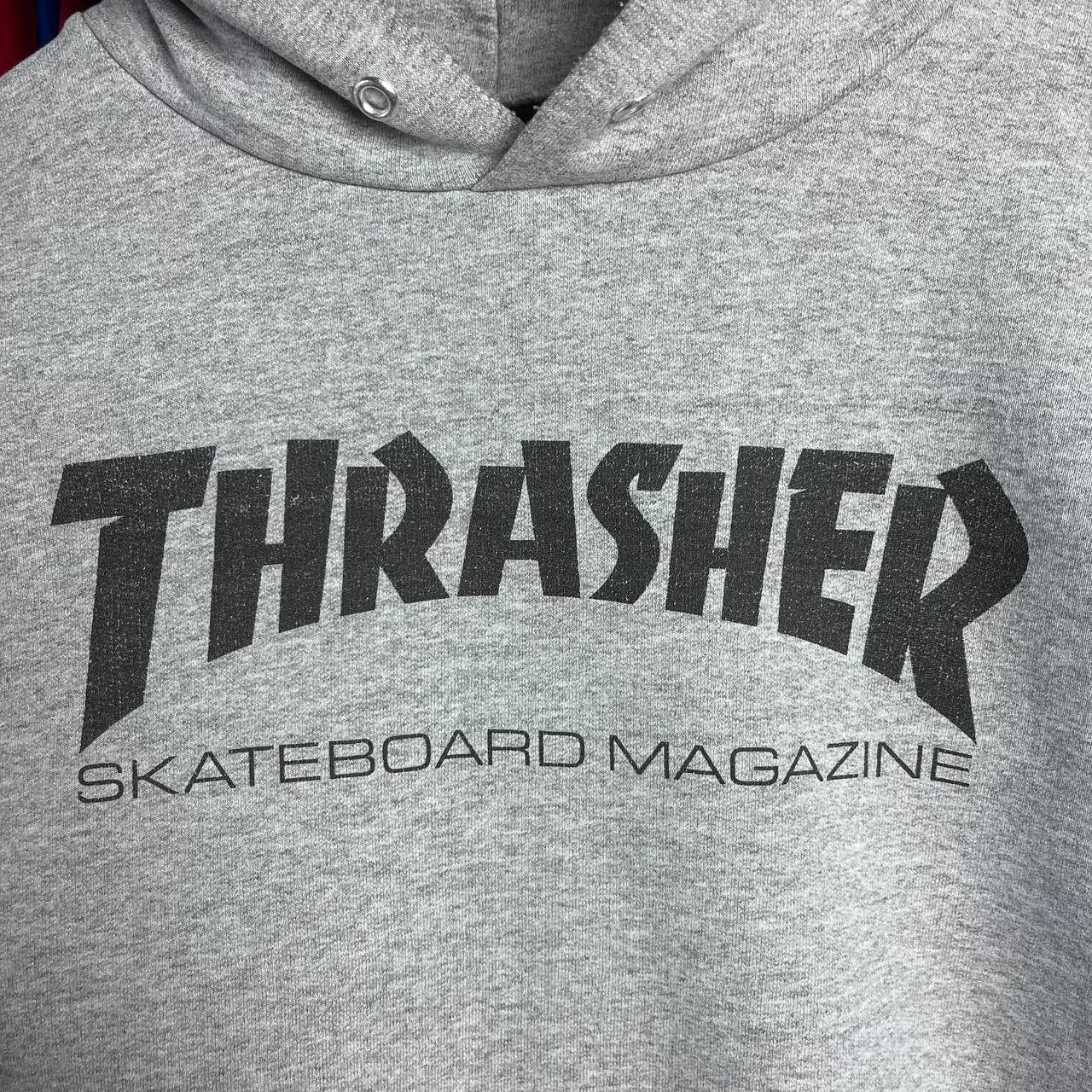 Thrasher Vintage Thrasher Skateboarding SK8 Gray Hoodie Box Fit Size US L / EU 52-54 / 3 - 4 Thumbnail