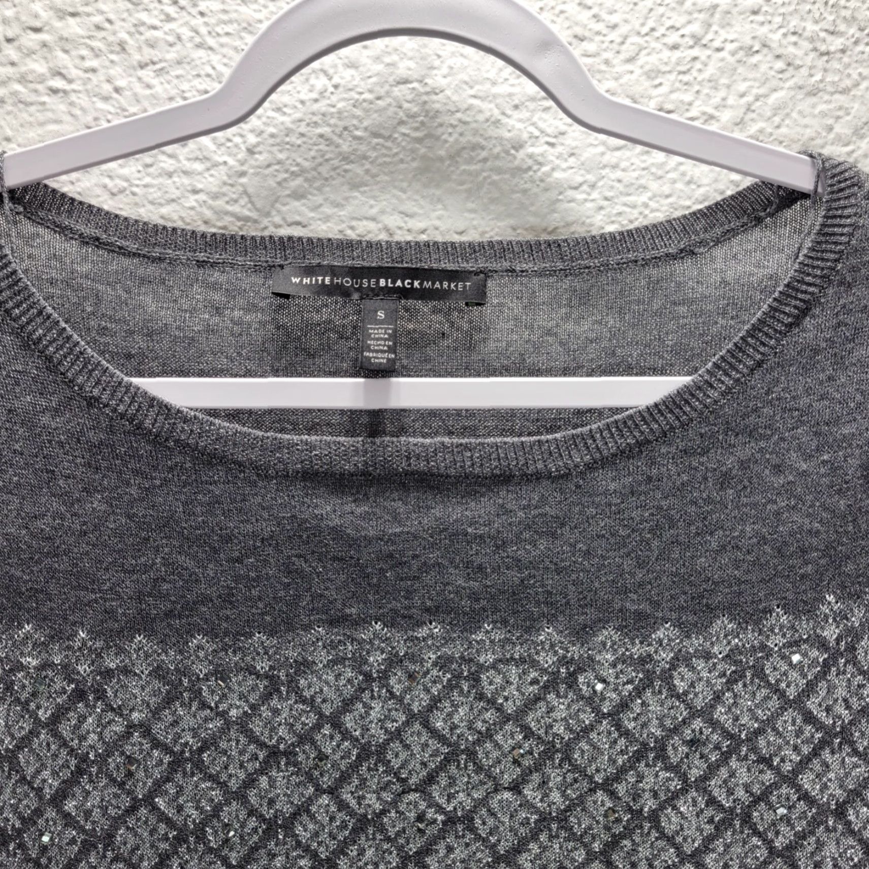 White House Black Market White House Black Market Tunic Sweater Shirt Gray S Women Long Sleeve Fringe Knit Size S / US 4 / IT 40 - 5 Thumbnail