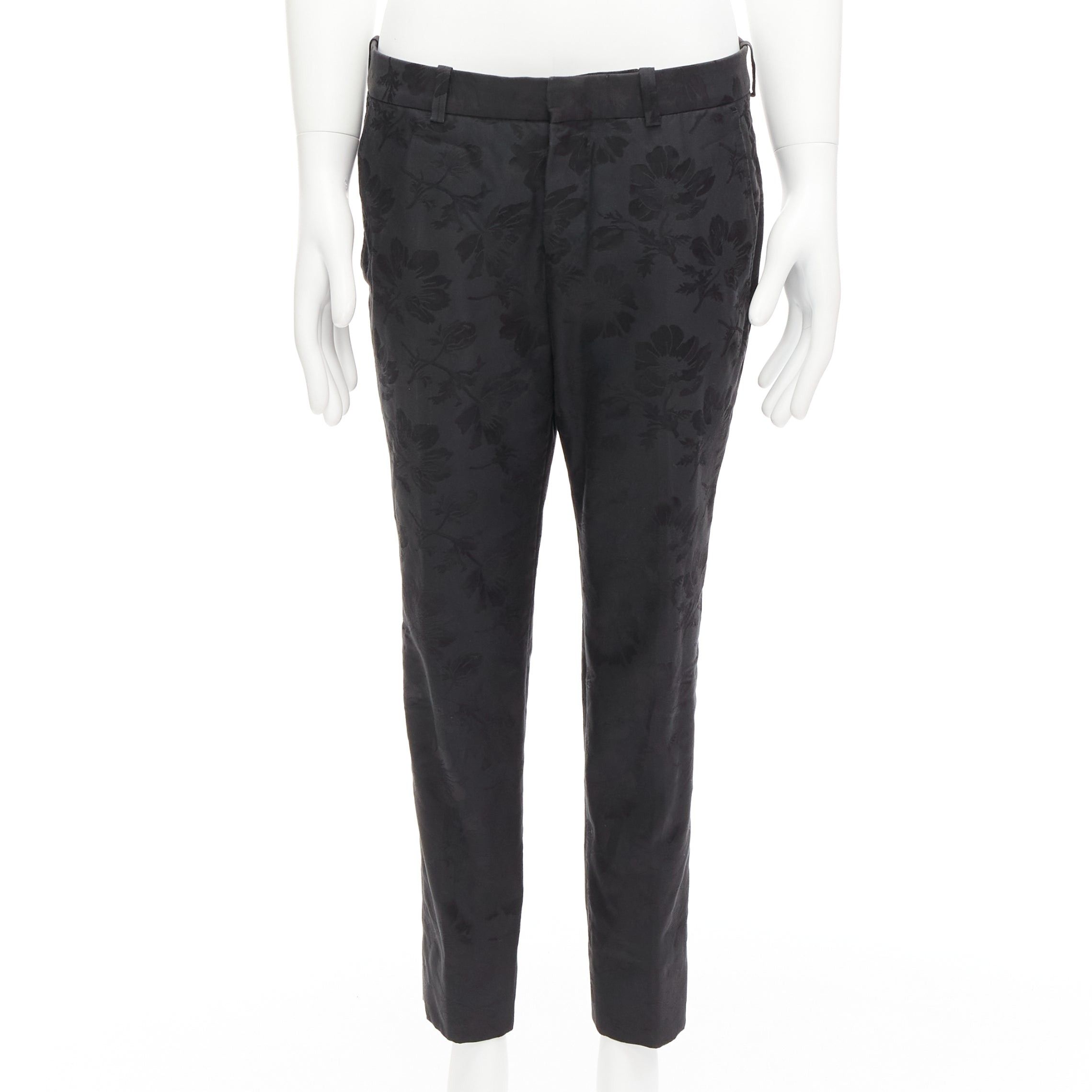 Alexander McQueen ALEXANDER MCQUEEN 2015 black floral jacquard 