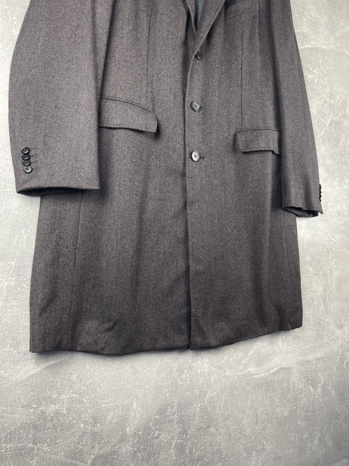 Ermenegildo Zegna Ermenegildo Zegna Old Money Wool Cashmere Coat Brown Size US XL / EU 56 / 4 - 3 Thumbnail