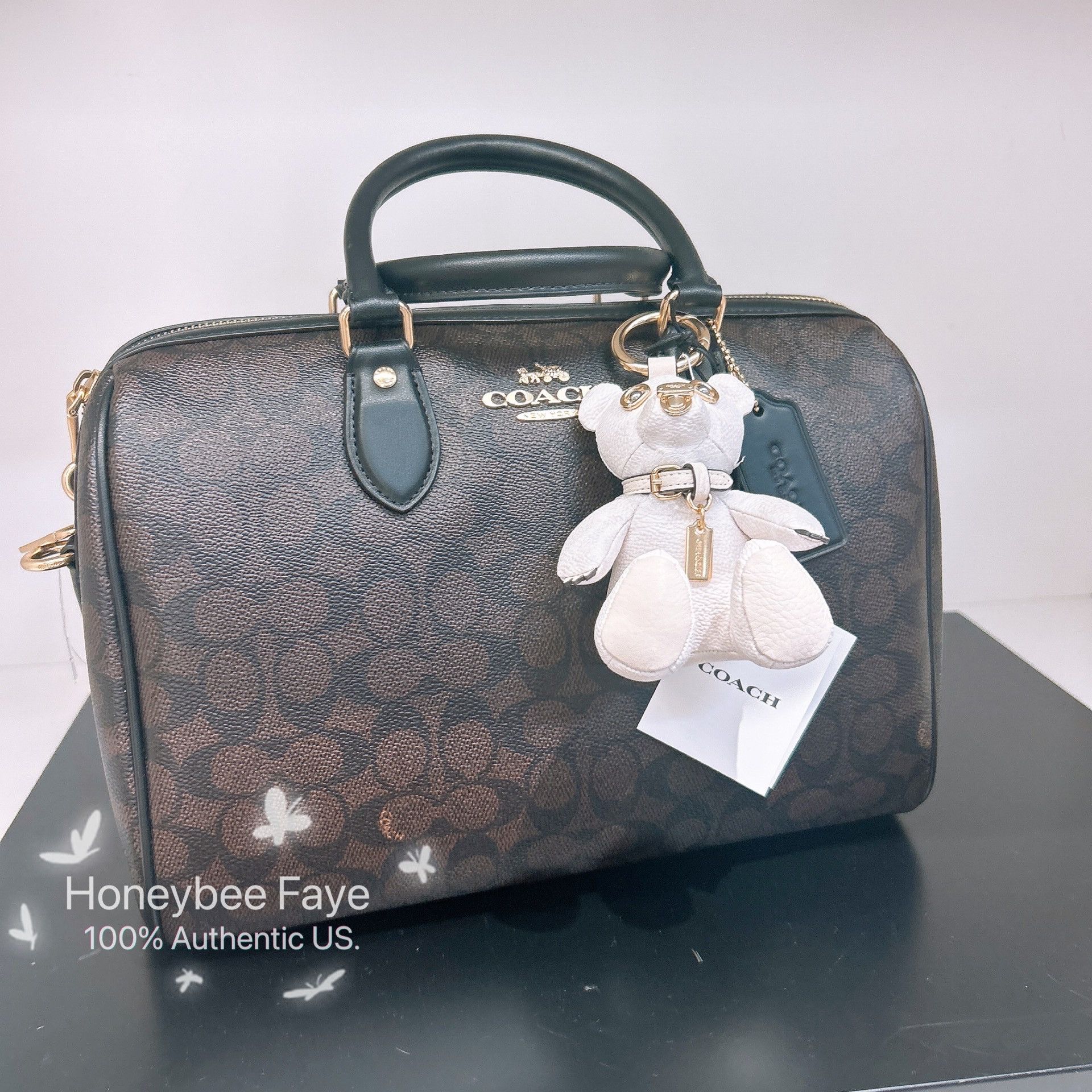 Coach Collectible Bear Bag Charm In Signature Canvas CZ195 Size ONE SIZE - 2 Thumbnail