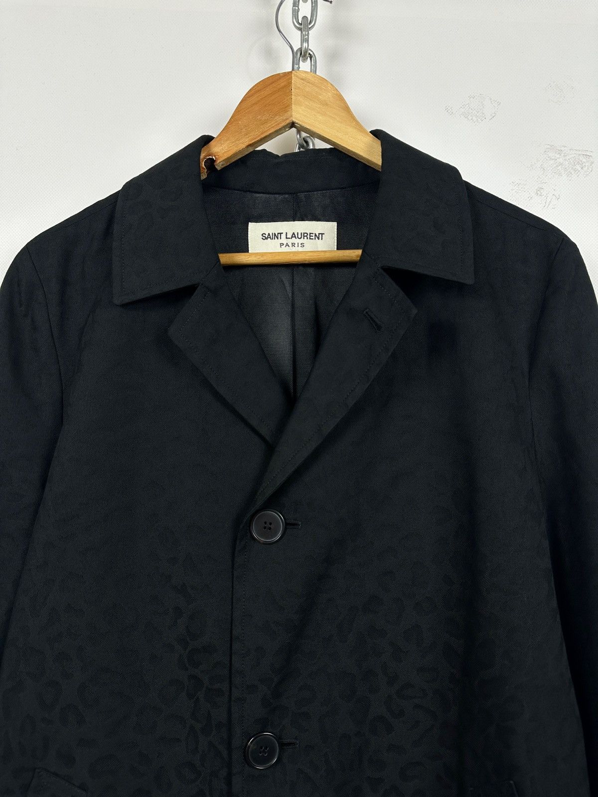 Saint Laurent Paris Saint Laurent Paris Hedi Slimane Leopard Jacquard Coat Size US S / EU 44-46 / 1 - 7 Thumbnail
