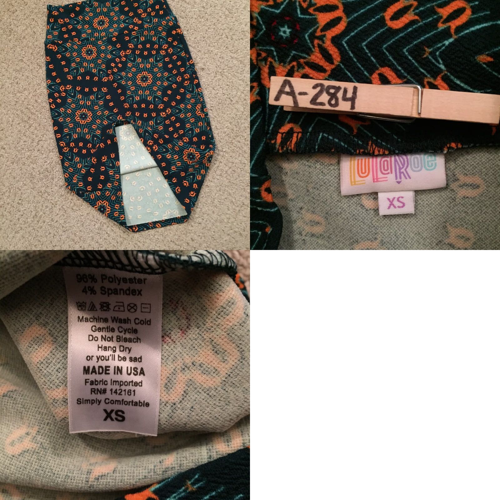 Vintage LuLaRoe Skirt XS Knee Length Unlined Pull On Green Geometric Women Knee Length Pencil Casual Geometric LuLaRoe Women XS Green Skirt Size 26" / US 2 / IT 38 - 8 Thumbnail