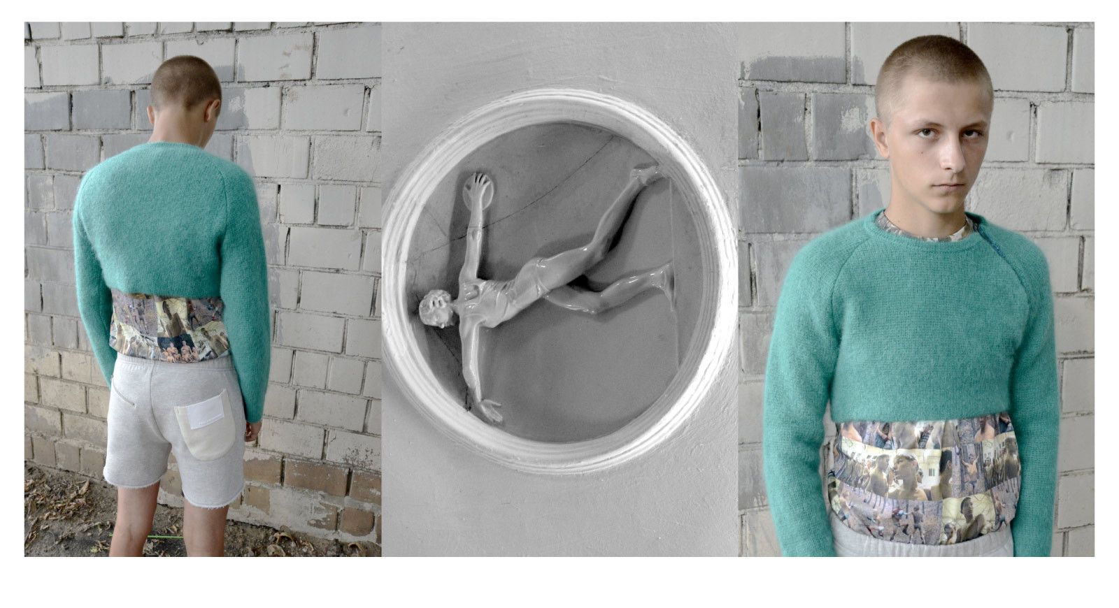 Gosha Rubchinskiy S/S 2013 - cropped mohair shoulder zip sweater Size US M / EU 48-50 / 2 - 5 Thumbnail