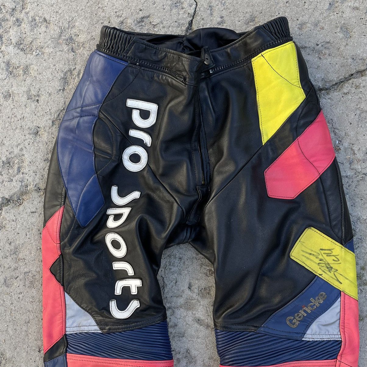 Leather × Vintage Vintage Leather Pants Moto Pro Sports Y2K 90s USA style Size US 31 - 6 Thumbnail