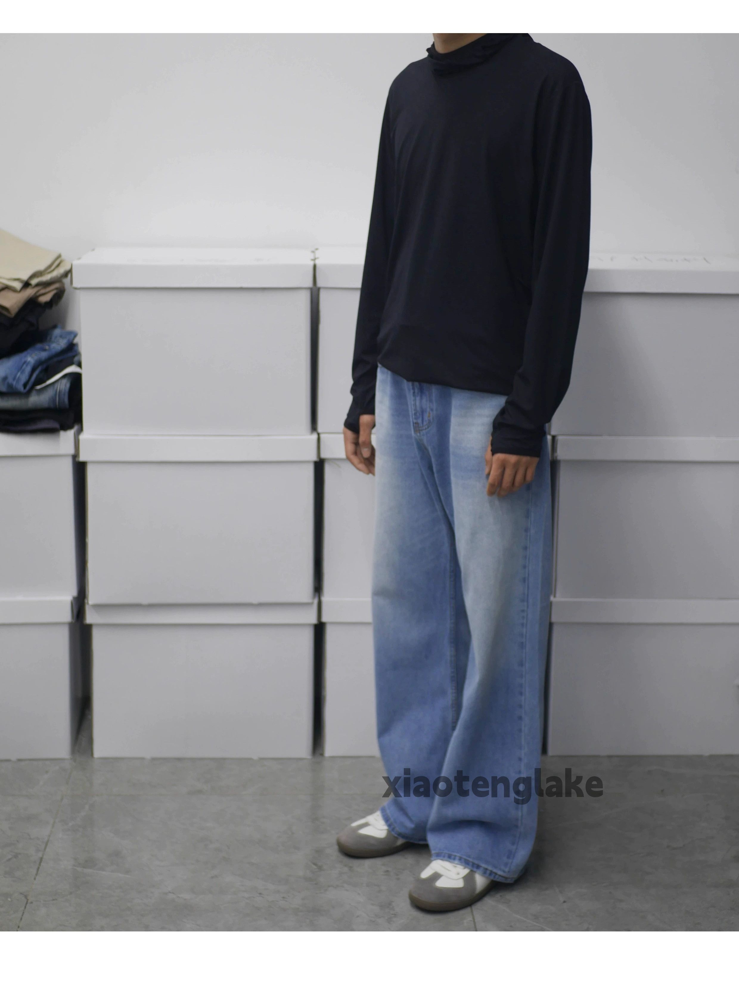 Jean × Vintage washed faded cleanfit yuppie bootcut baggy jeans Size US 34 / EU 50 - 7 Thumbnail