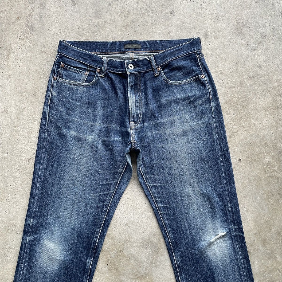 Japanese Brand W35💥 Vintage Japanese Distressed Faded Denim Jeans Pants Size US 35 - 3 Thumbnail
