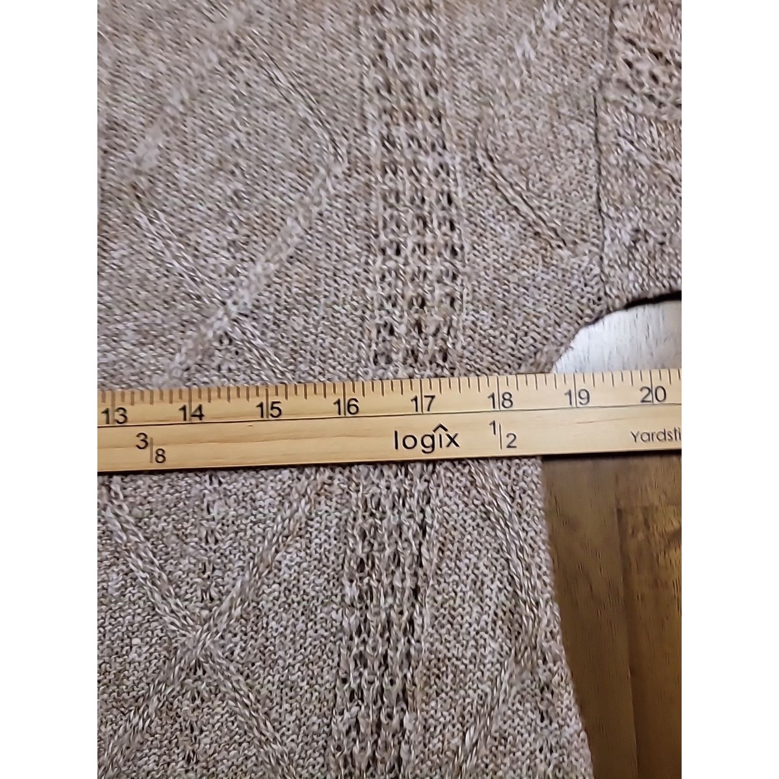 American Eagle Outfitters Beige Knit Sweater Blouse M Romantic Y2K Soft Girl Cozy Chic Size M / US 6-8 / IT 42-44 - 6 Thumbnail