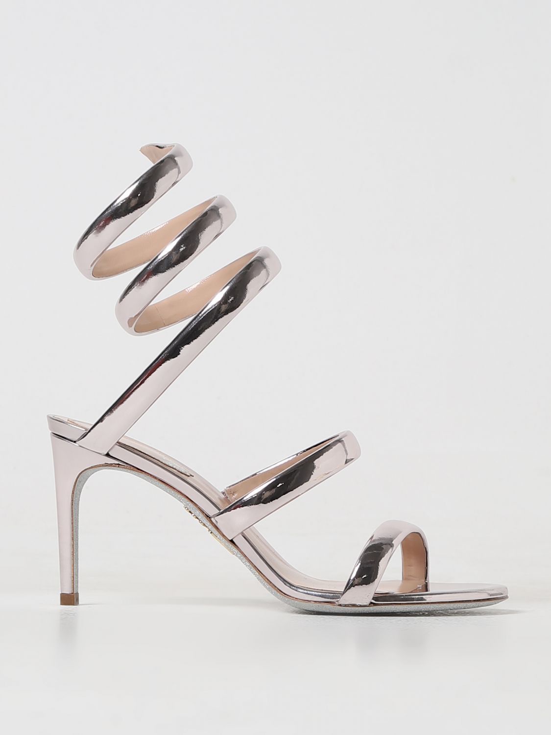 image of Rene Caovilla Heel Shoesed Sandals Woman Pink, Women's (Size 8)