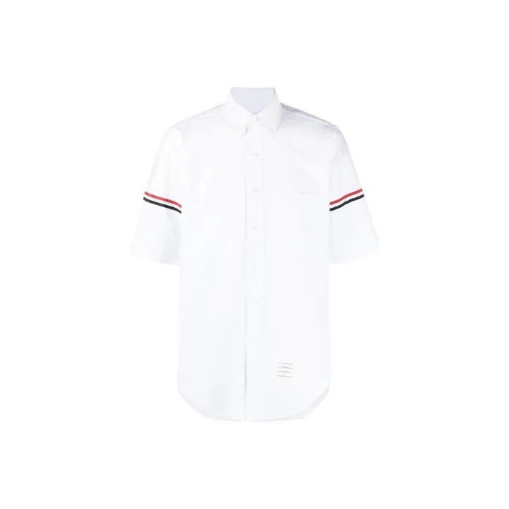 Thom Browne Thom Browne Short Sleeve RWB Stripe Shirt -2507 Size US S / EU 44-46 / 1 - 1 Thumbnail