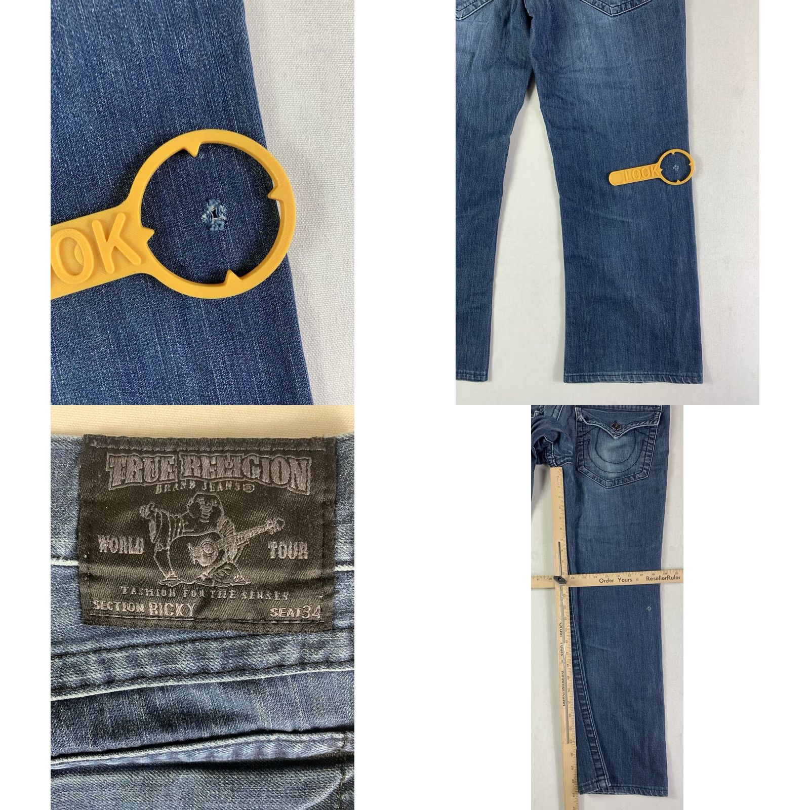 True Religion VINTAGE True Religion Ricky Jeans USA Made in USA Blue Denim Mens 38x28 Size US 38 / EU 54 - 8 Thumbnail