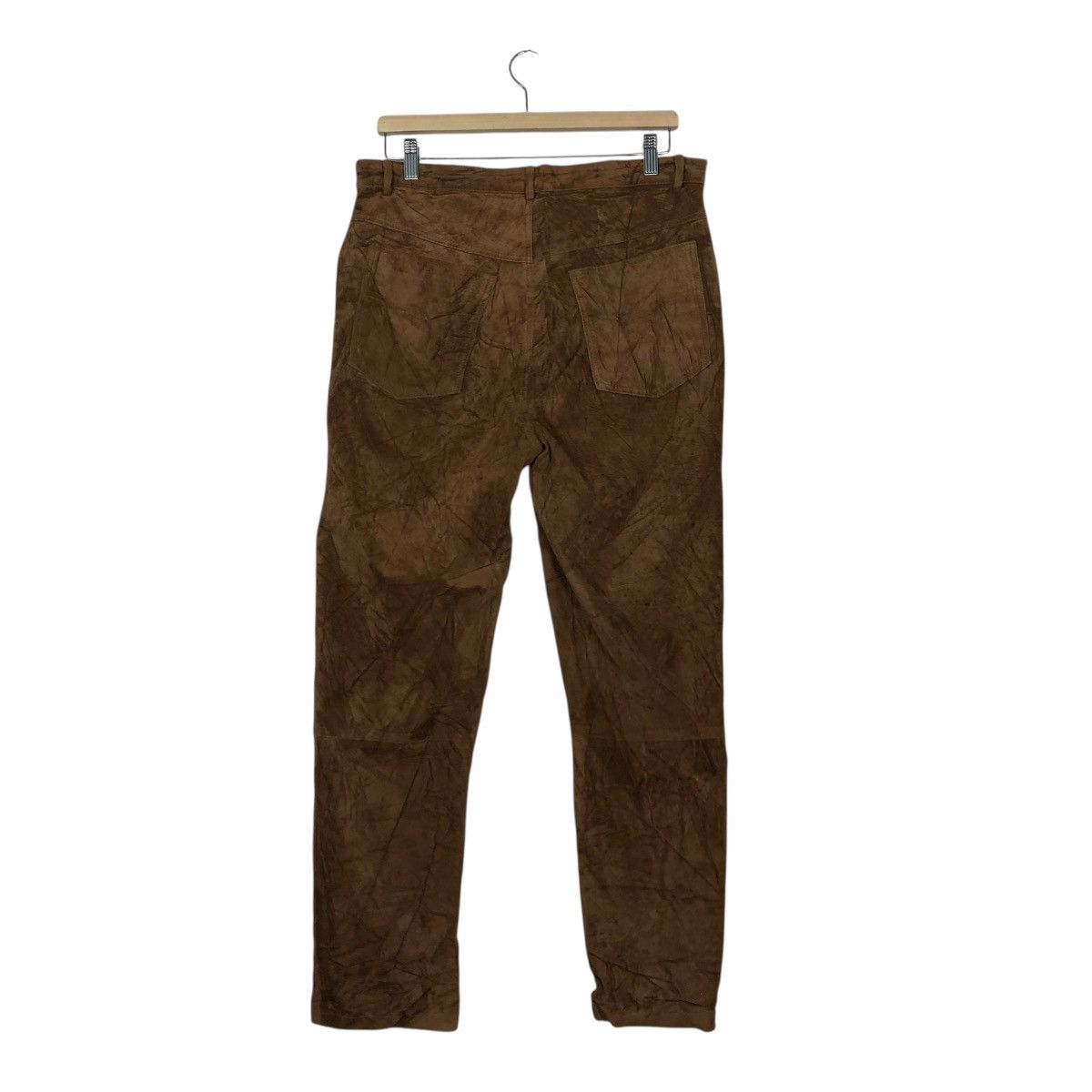 Japanese Brand 🔥VINTAGE SUEDE SOFT LEATHER PANTS BIKER HALLHUBER Size US 32 / EU 48 - 10 Thumbnail