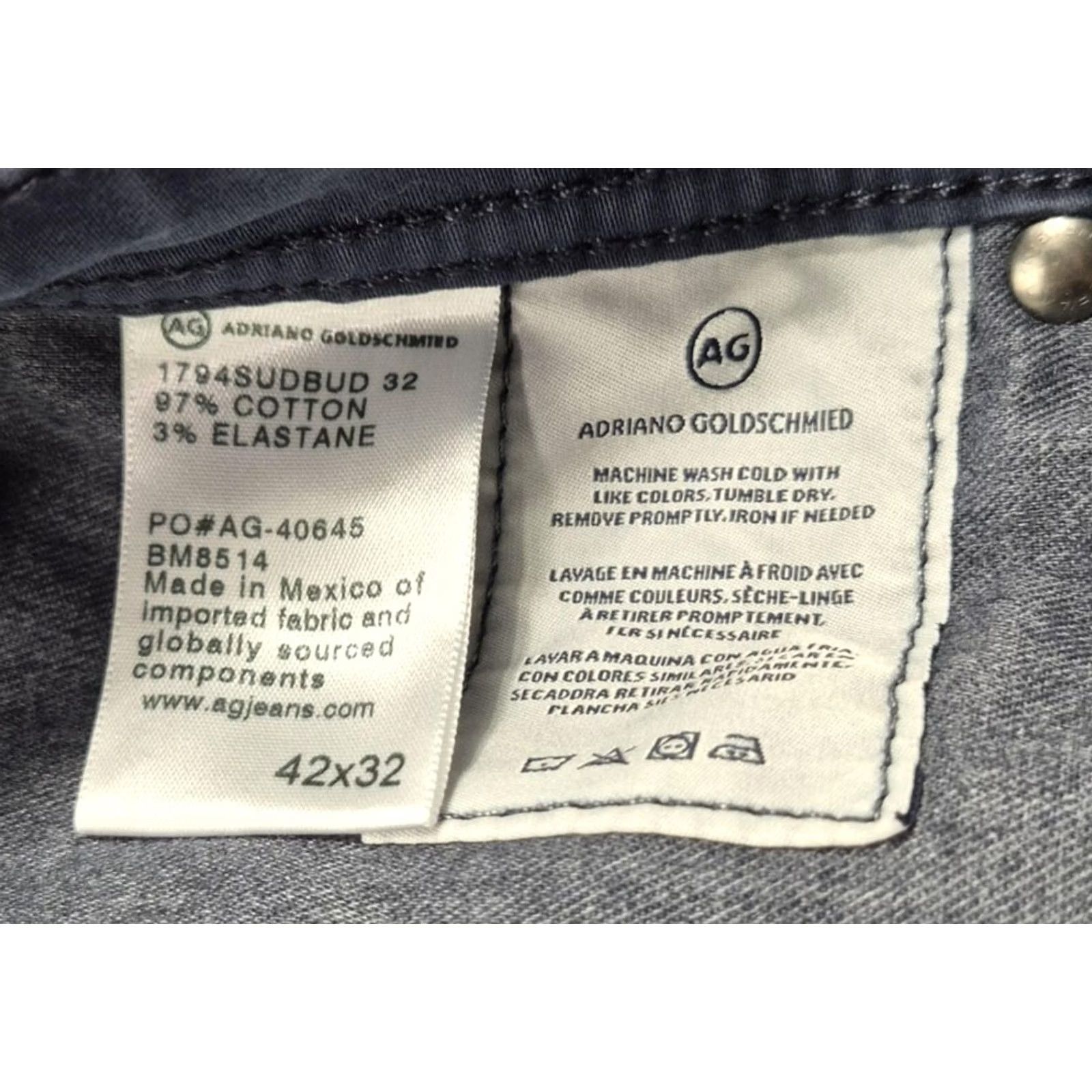 Vintage AG Adriano Goldschmied Everett Slim Straight Stretch Jeans Mens 42x32 Blue Dark Size US 42 / EU 58 - 6 Thumbnail