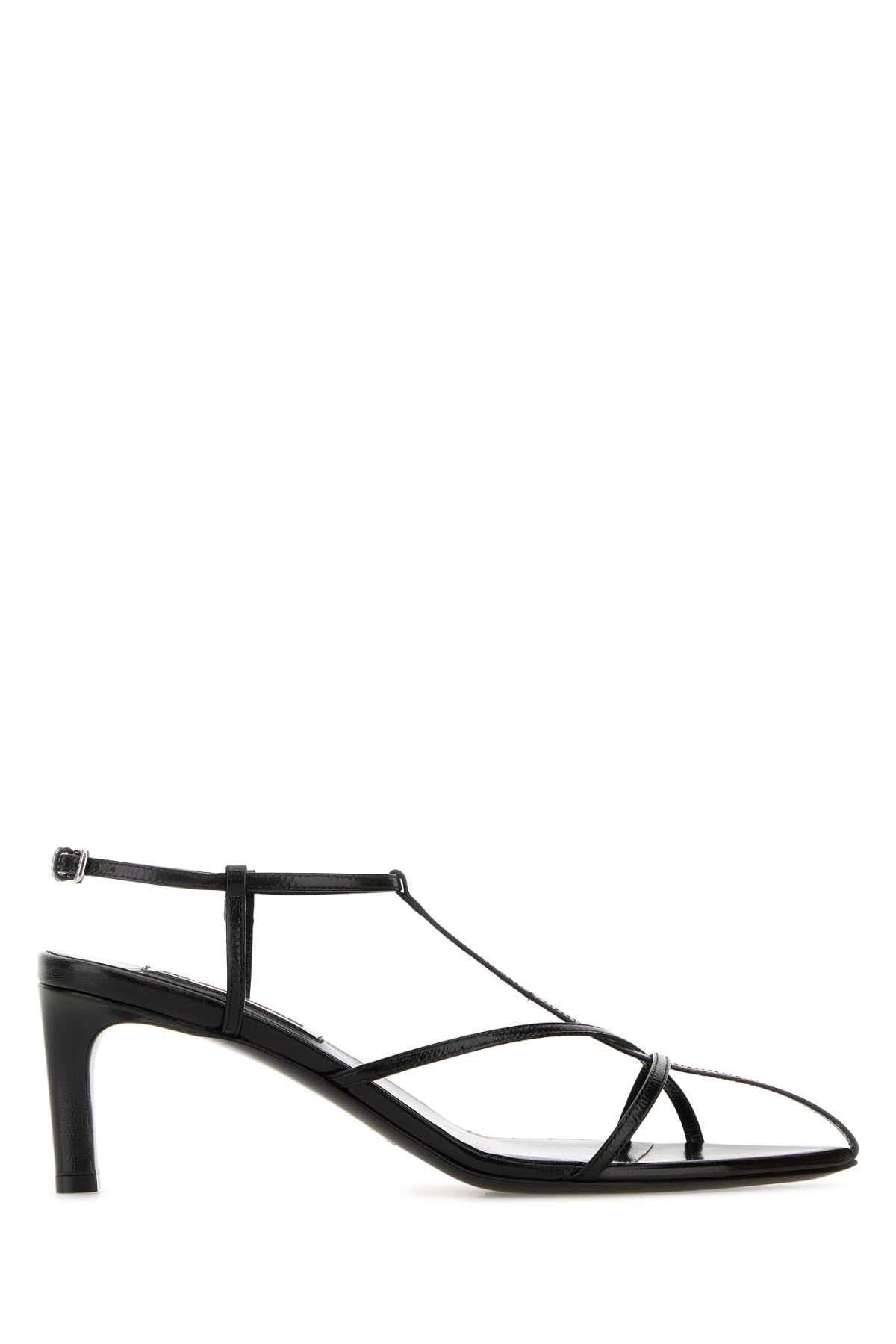Jil Sander Black Leather Sandals Size US 8 / IT 38 - 1 Thumbnail