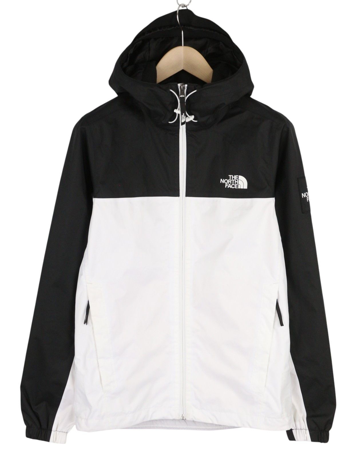 The North Face XS Black Zip Hooded Lightweight Dry Vent White Jacket 83704 Size US XS / EU 42 / 0 - 1 Thumbnail
