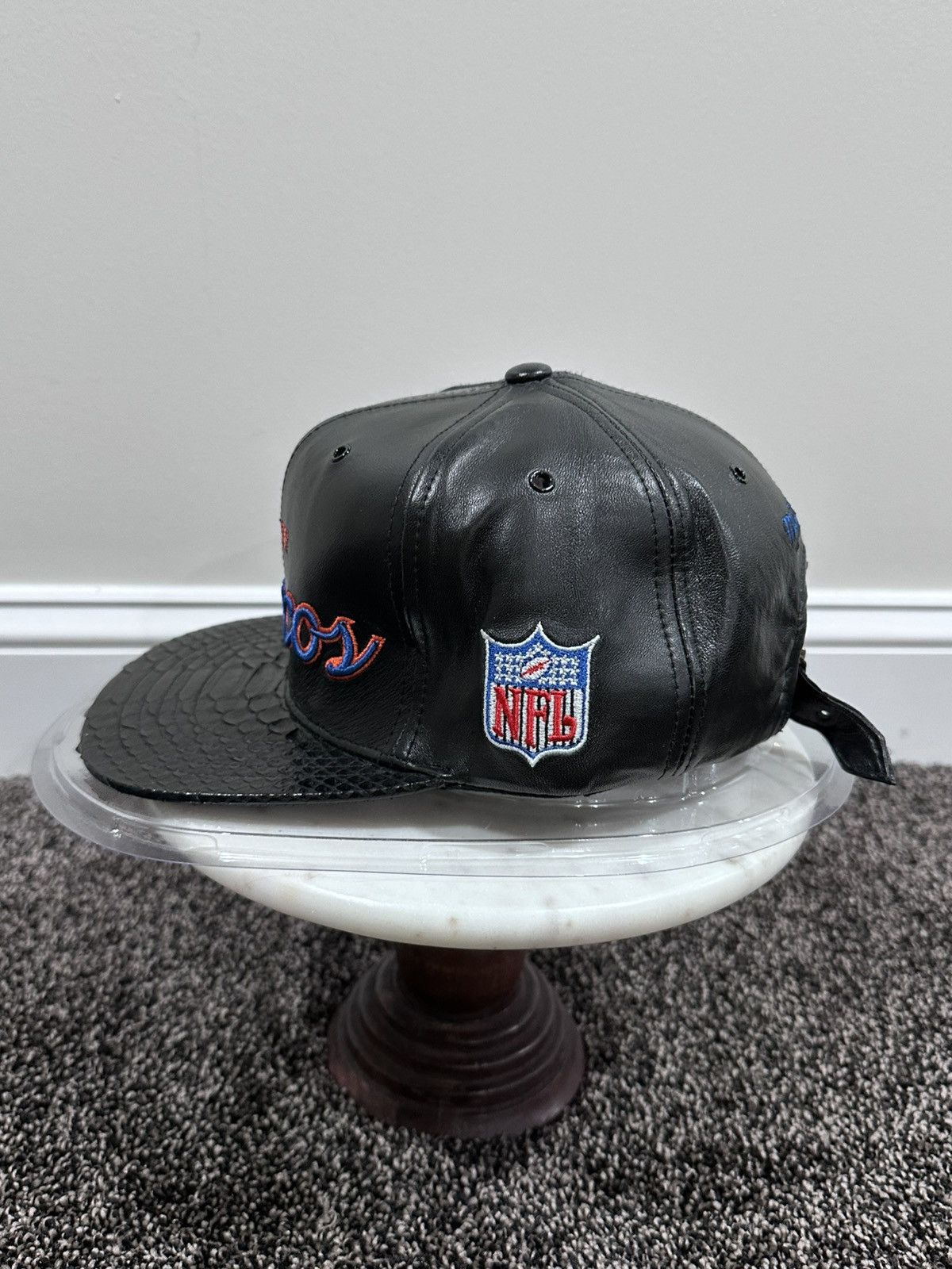Just Don Just Don x Mitchell & Ness NFL Denver Broncos Leather Hat Size ONE SIZE - 4 Thumbnail