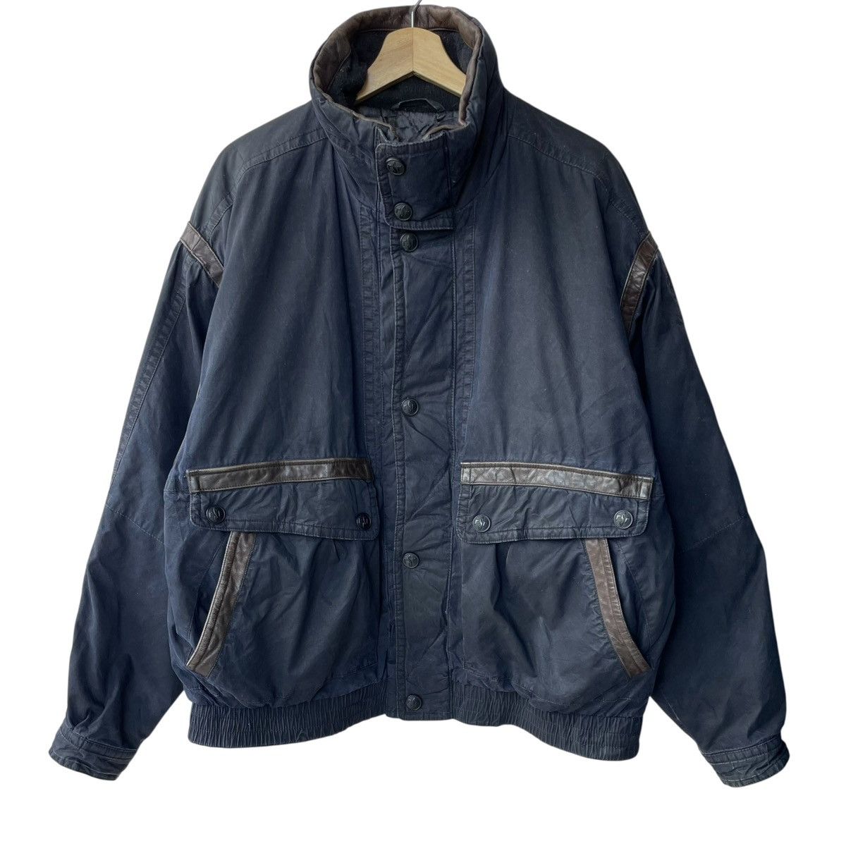 Vintage Rosner Germany Wax Coated Vintage 1980s Bomber Jacket Size US XL / EU 56 / 4 - 1 Thumbnail