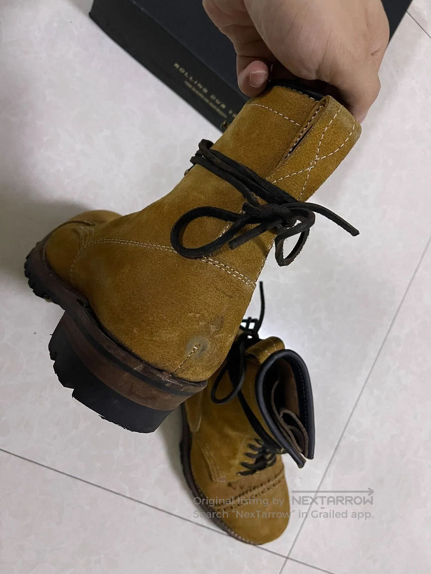 Japanese Brand limited edition de yong sheng combat boots. Size US 8.5 / EU 41-42 - 5 Thumbnail