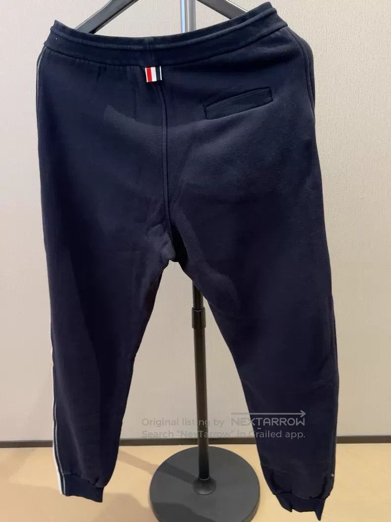 Thom Browne Thom Browne size 3 Dark blue side-striped sweatpants Size US 34 / EU 50 - 2 Thumbnail