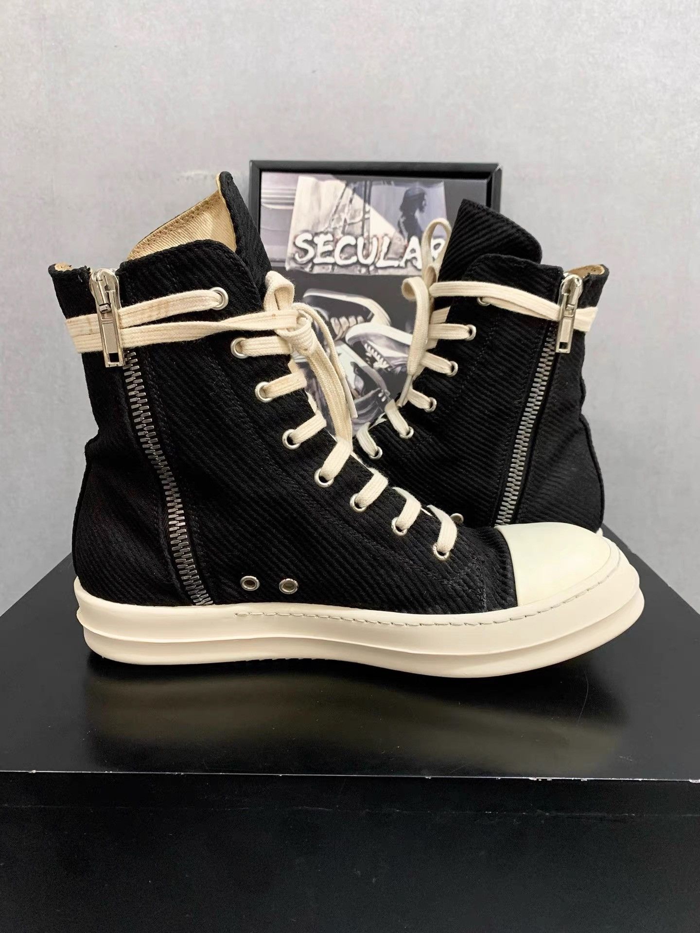 Rick Owens Rick Owens Canvas High-Top Big Converse K34 Size US 8.5 / EU 41-42 - 5 Thumbnail
