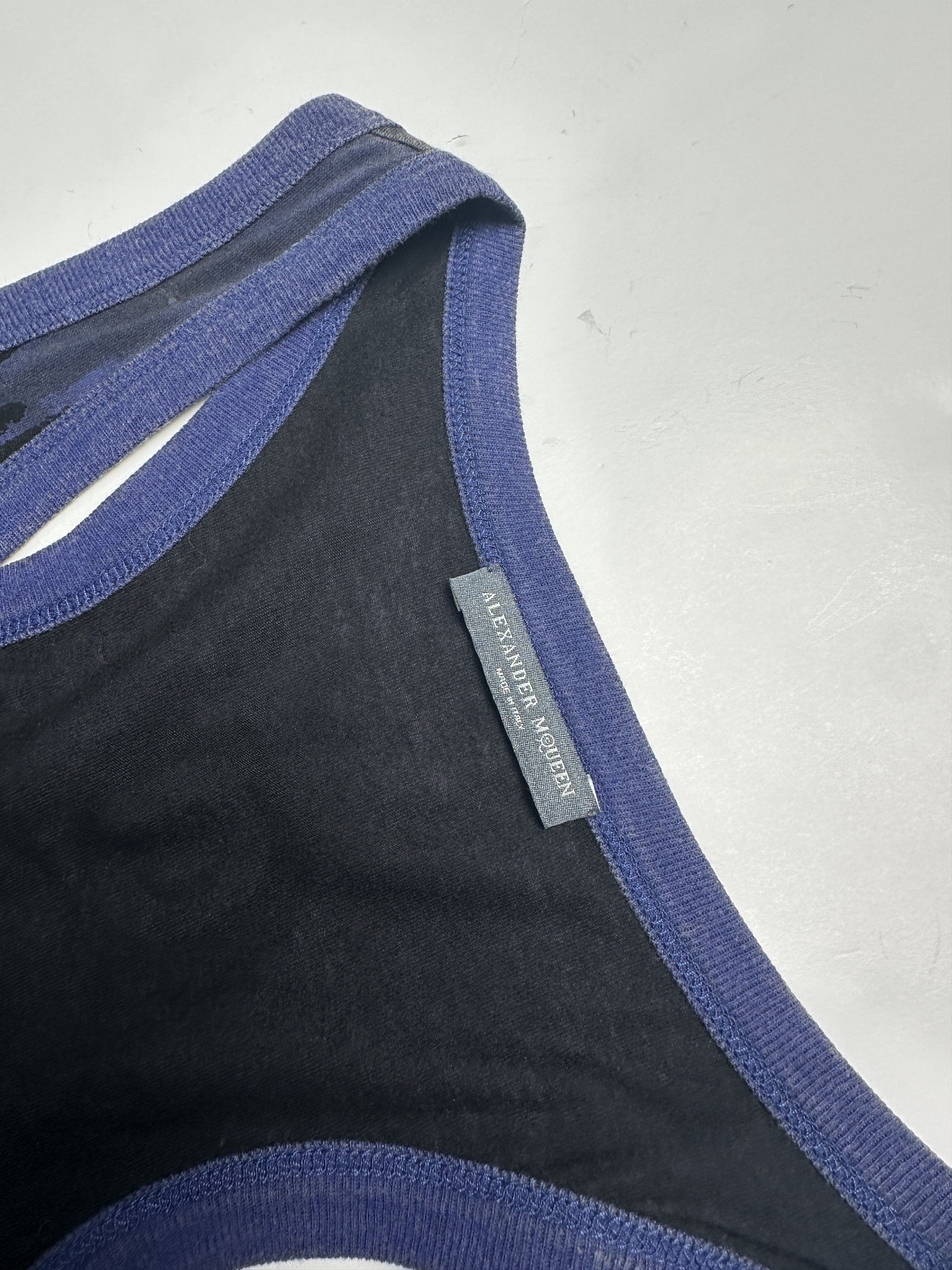 Alexander McQueen Alexander McQueen Black And Blue Tank Top With Skull Pattern Size S / US 4 / IT 40 - 4 Thumbnail