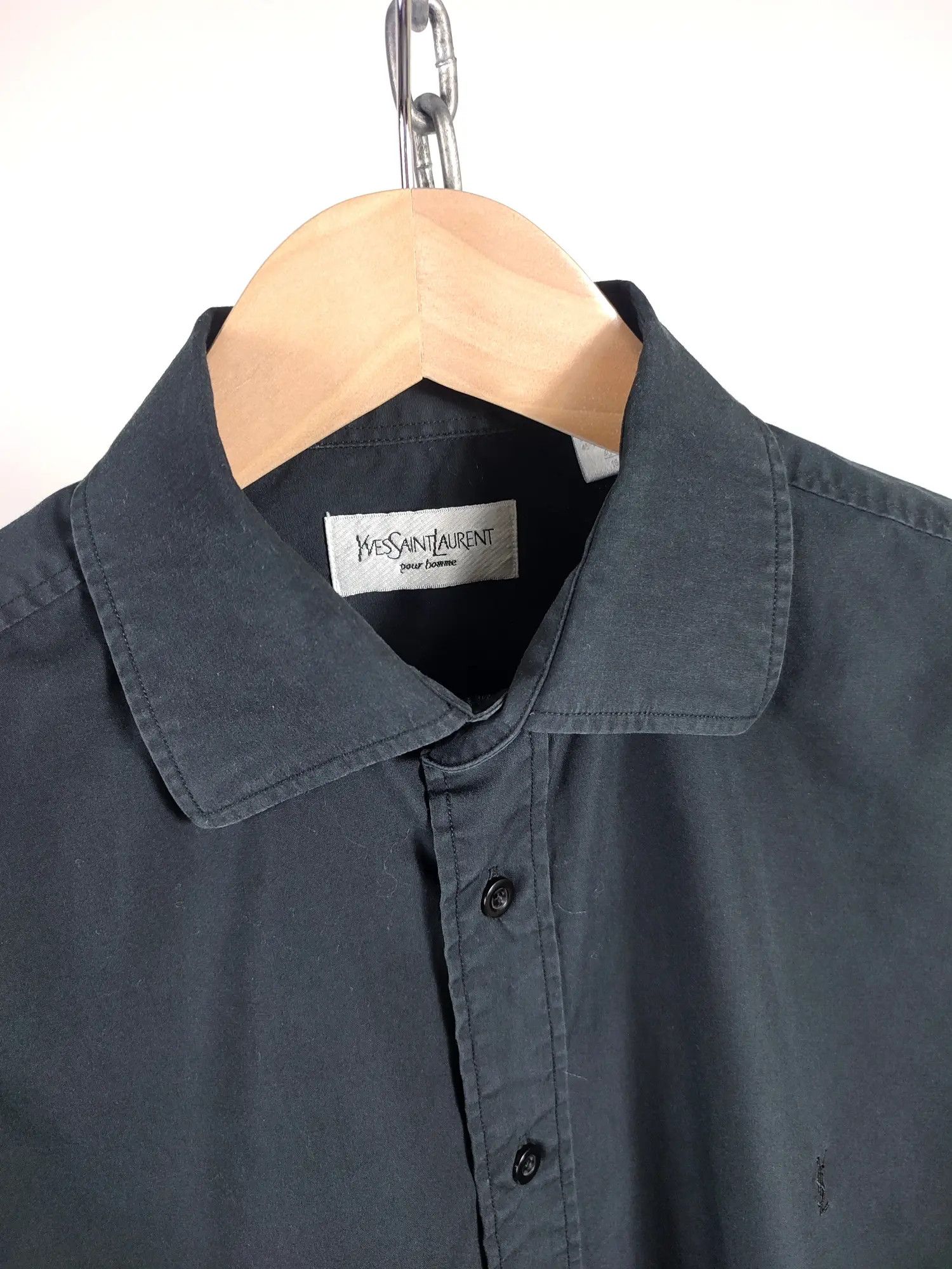 Yves Saint Laurent Ysl black vintage shirt Size US L / EU 52-54 / 3 - 4 Thumbnail