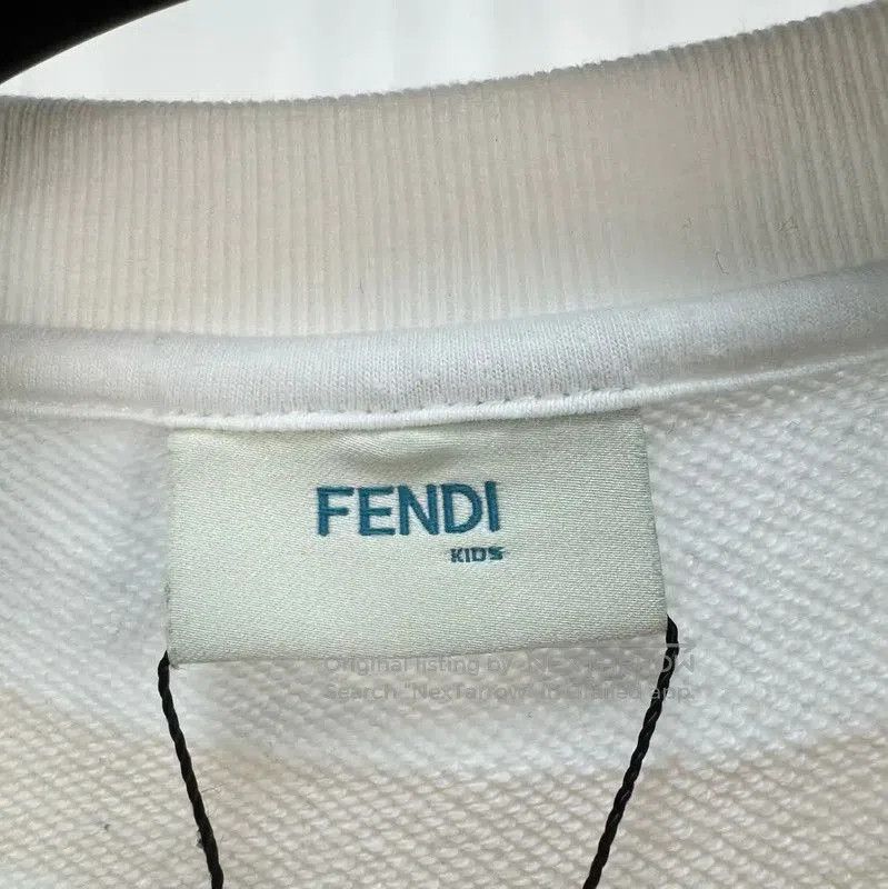 Fendi Fendi White Logo Long Sleeve Sweatshirt . Size L / US 10 / IT 46 - 6 Thumbnail