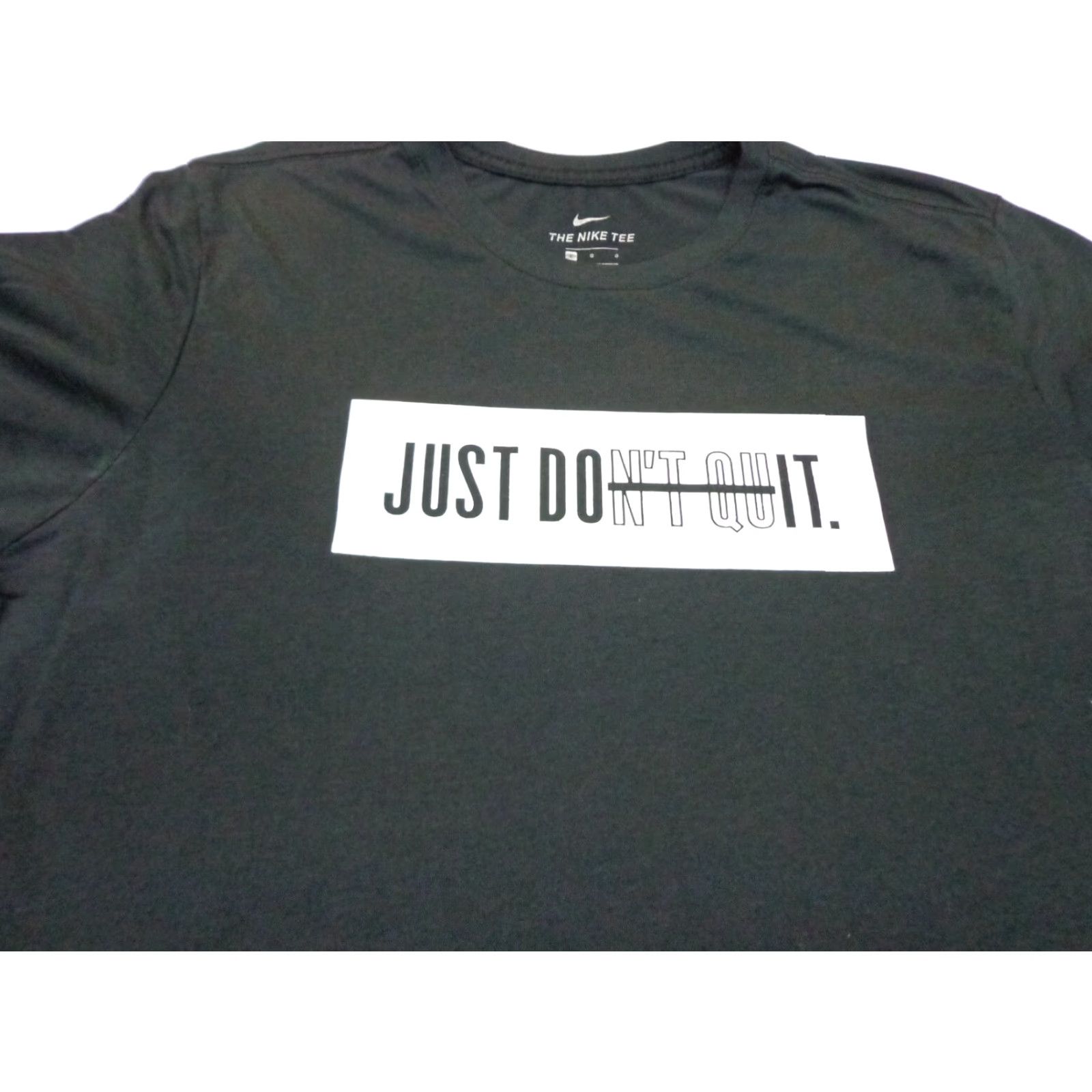 Nike Nike Dri-Fit JUST DON'T QUIT Black T Shirt Large Athletic Cut Mens Size US L / EU 52-54 / 3 - 2 Thumbnail