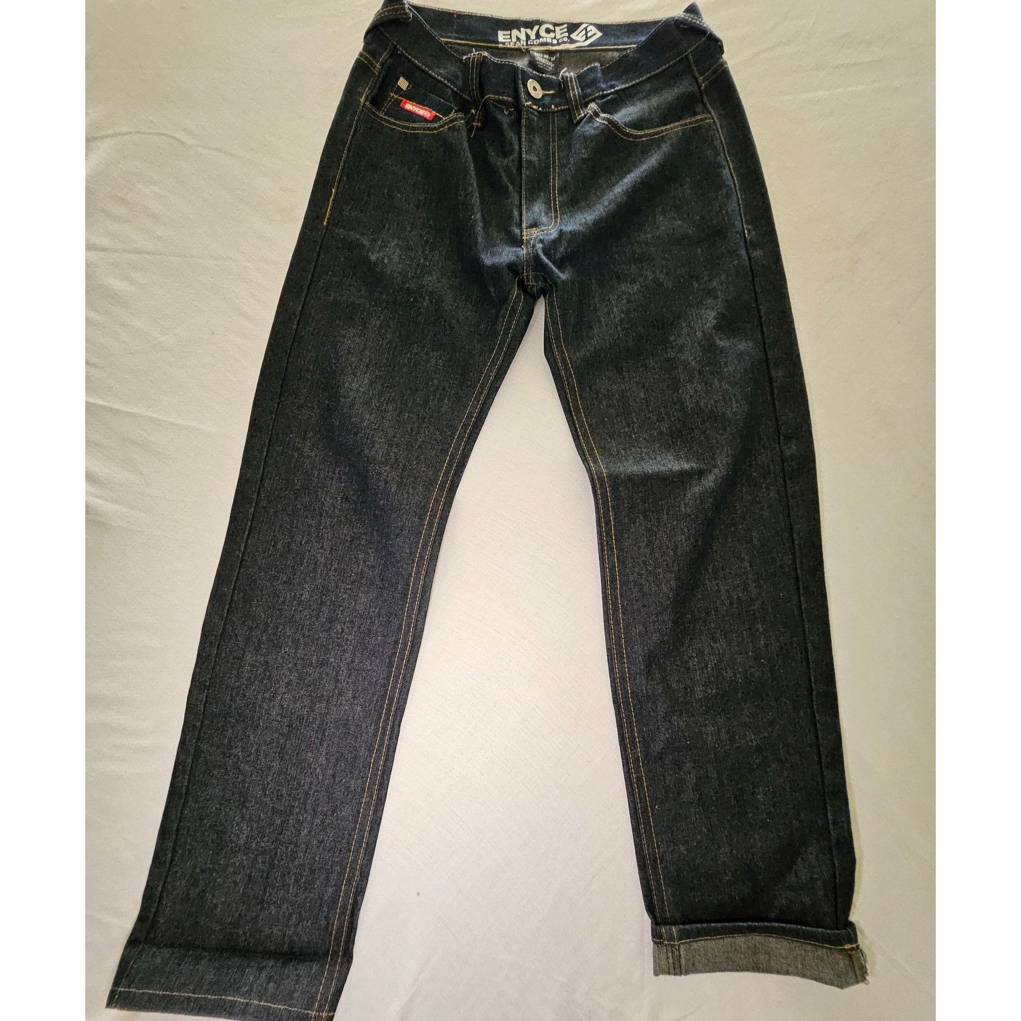 Enyce Enyce Sean Combs Co Mens Navy Red Jeans Y2K 32 x 32 Vintage Size US 32 / EU 48 - 3 Thumbnail