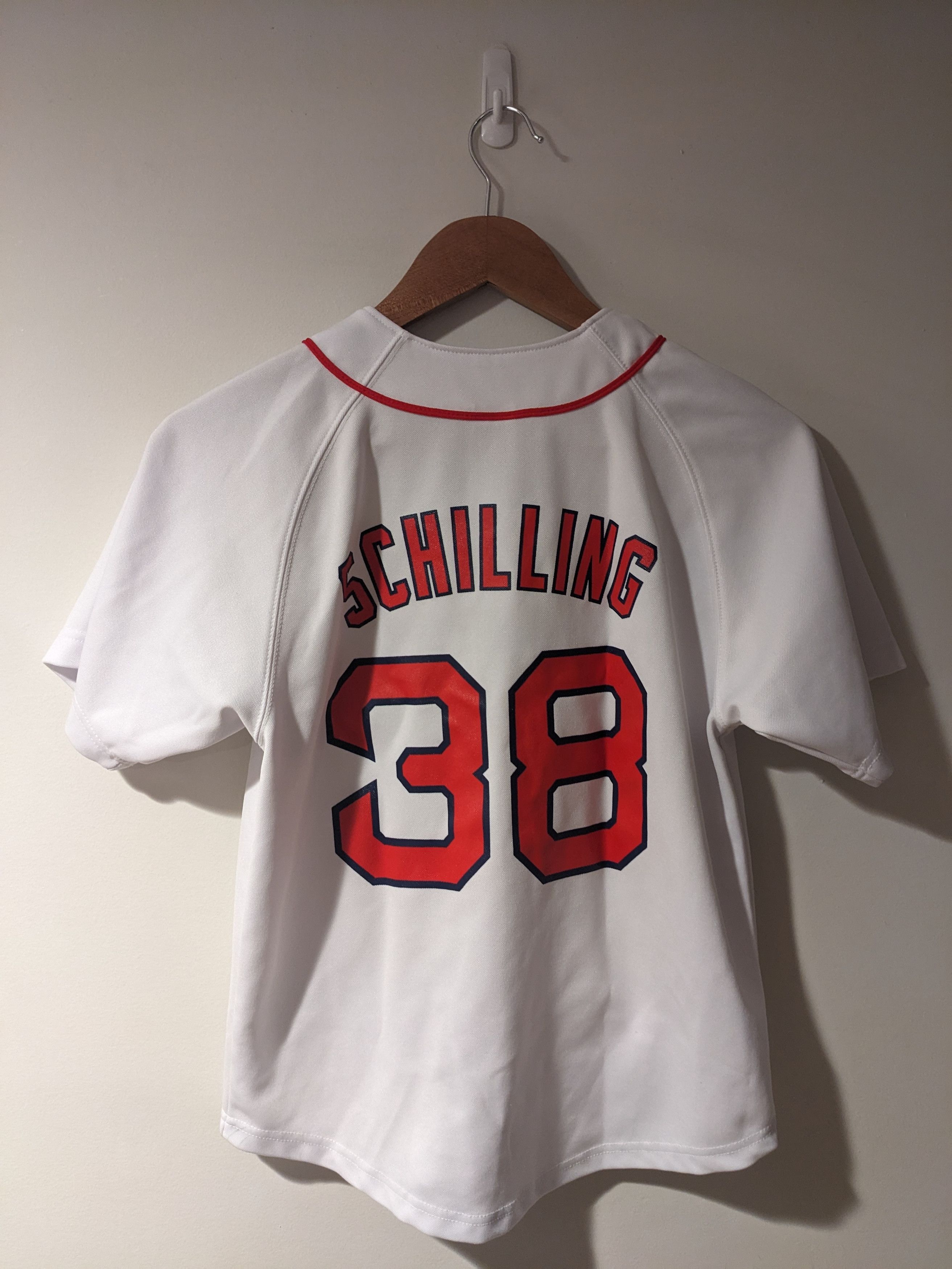 Russell Athletic × Vintage Vintage 90s Boston Red Sox Schilling MLB 10/12 Boy Jersey Size US M / EU 48-50 / 2 - 1 Thumbnail