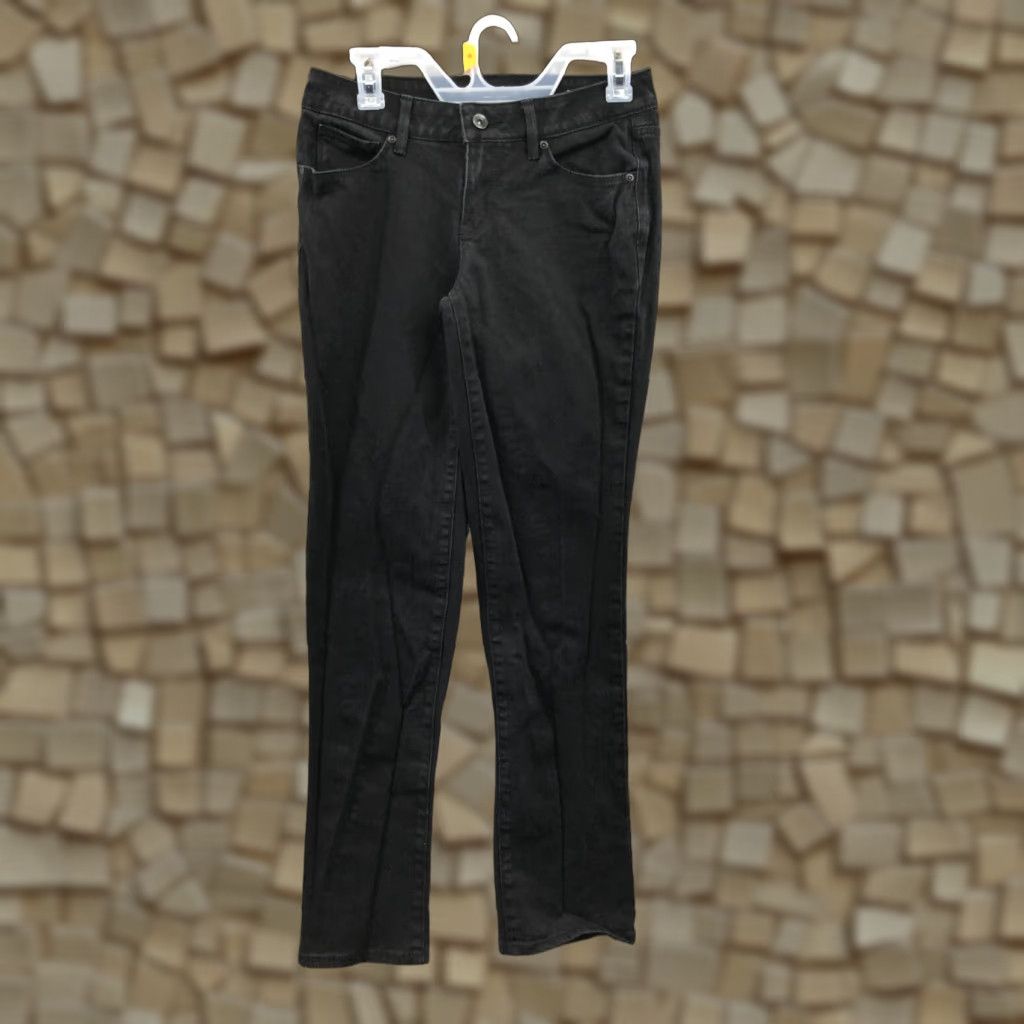 Denime Sonoma Jeans Womens Size 4 Black Dark Wash Denim Mid Rise Straight Size 27" / US 4 / IT 40 - 1 Thumbnail