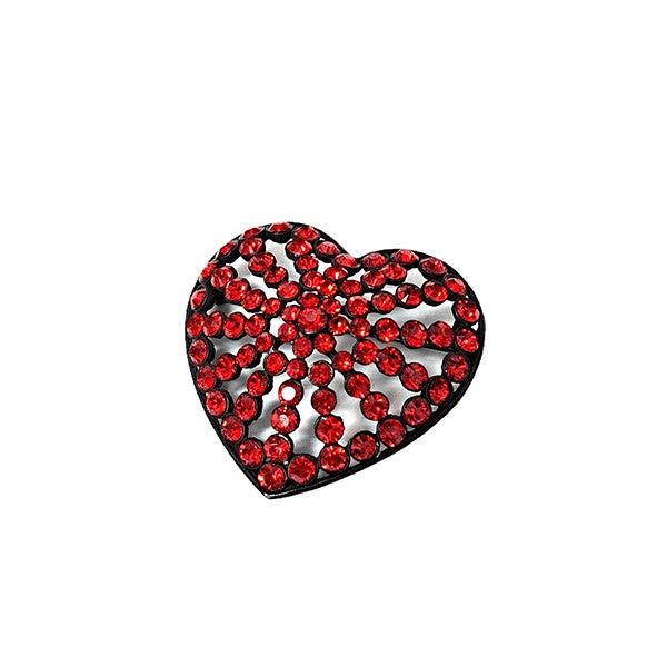 Number (N)ine Number (N)ine Rhinestone heart brooch Size ONE SIZE - 1 Thumbnail